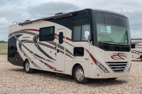 11/14/19 &lt;a href=&quot;http://www.mhsrv.com/thor-motor-coach/&quot;&gt;&lt;img src=&quot;http://www.mhsrv.com/images/sold-thor.jpg&quot; width=&quot;383&quot; height=&quot;141&quot; border=&quot;0&quot;&gt;&lt;/a&gt;   MSRP $145,554. New 2020 Thor Motor Coach Hurricane 29M is approximately 30 feet 8 inches in length with a full-wall slide, king size bed, exterior TV, Ford Triton V-10 engine and automatic leveling jacks. Some of the many new features coming to the 2020 Hurricane include all new exterior graphics and partial paints, multipule USB charging ports throughout, metal shelf brackets, backlit Firefly multiplex entry switch, Winegard ConnecT WiFi extender +4G and much more. This unit features the optional partial paint exterior, 5.5KW Onan generator, 2 A/Cs, and child safety tether. The Thor Motor Coach Hurricane RV also features a tinted one piece windshield, heated and enclosed underbelly, black tank flush, LED ceiling lighting, bedroom TV, LED running and marker lights, power driver&#39;s seat, power overhead loft, power patio awning with LED lighting, night shades, flush covered glass stovetop, refrigerator, microwave and much more. For more complete details on this unit and our entire inventory including brochures, window sticker, videos, photos, reviews &amp; testimonials as well as additional information about Motor Home Specialist and our manufacturers please visit us at MHSRV.com or call 800-335-6054. At Motor Home Specialist, we DO NOT charge any prep or orientation fees like you will find at other dealerships. All sale prices include a 200-point inspection, interior &amp; exterior wash, detail service and a fully automated high-pressure rain booth test and coach wash that is a standout service unlike that of any other in the industry. You will also receive a thorough coach orientation with an MHSRV technician, an RV Starter&#39;s kit, a night stay in our delivery park featuring landscaped and covered pads with full hook-ups and much more! Read Thousands upon Thousands of 5-Star Reviews at MHSRV.com and See What They Had to Say About Their Experience at Motor Home Specialist. WHY PAY MORE?... WHY SETTLE FOR LESS?
