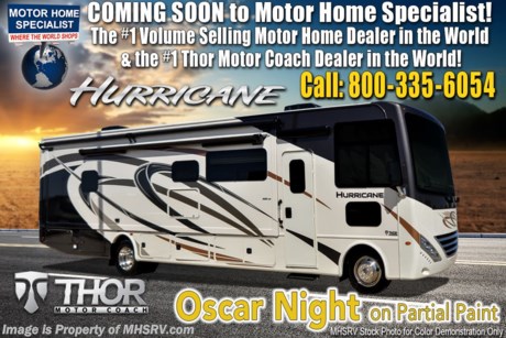 7/13/19 &lt;a href=&quot;http://www.mhsrv.com/thor-motor-coach/&quot;&gt;&lt;img src=&quot;http://www.mhsrv.com/images/sold-thor.jpg&quot; width=&quot;383&quot; height=&quot;141&quot; border=&quot;0&quot;&gt;&lt;/a&gt;    MSRP $154,914. New 2020 Thor Motor Coach Hurricane 33X is approximately 34 feet 8 inches in length with 2 slide-outs including a driver&#39;s side full-wall slide, king size bed, exterior TV, Ford Triton V-10 engine and automatic leveling jacks. Some of the many new features coming to the 2020 Hurricane include all new exterior graphics and partial paints, multipule USB charging ports throughout, metal shelf brackets, backlit Firefly multiplex entry switch, Winegard ConnecT WiFi extender +4G and much more. This unit features the optional partial paint exterior, theater seats with footrests and child safety tether. The Thor Motor Coach Hurricane RV also features a tinted one piece windshield, heated and enclosed underbelly, black tank flush, LED ceiling lighting, bedroom TV, LED running and marker lights, power driver&#39;s seat, power overhead loft, power patio awning with LED lighting, night shades, flush covered glass stovetop, refrigerator, microwave and much more. For more complete details on this unit and our entire inventory including brochures, window sticker, videos, photos, reviews &amp; testimonials as well as additional information about Motor Home Specialist and our manufacturers please visit us at MHSRV.com or call 800-335-6054. At Motor Home Specialist, we DO NOT charge any prep or orientation fees like you will find at other dealerships. All sale prices include a 200-point inspection, interior &amp; exterior wash, detail service and a fully automated high-pressure rain booth test and coach wash that is a standout service unlike that of any other in the industry. You will also receive a thorough coach orientation with an MHSRV technician, an RV Starter&#39;s kit, a night stay in our delivery park featuring landscaped and covered pads with full hook-ups and much more! Read Thousands upon Thousands of 5-Star Reviews at MHSRV.com and See What They Had to Say About Their Experience at Motor Home Specialist. WHY PAY MORE?... WHY SETTLE FOR LESS?