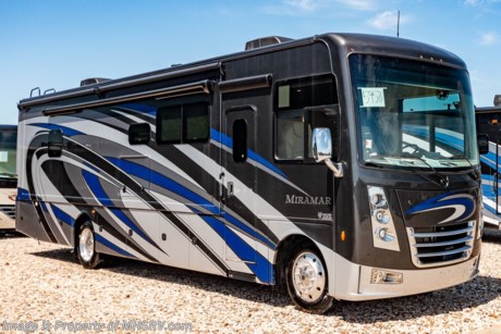 1/2/20 &lt;a href=&quot;http://www.mhsrv.com/thor-motor-coach/&quot;&gt;&lt;img src=&quot;http://www.mhsrv.com/images/sold-thor.jpg&quot; width=&quot;383&quot; height=&quot;141&quot; border=&quot;0&quot;&gt;&lt;/a&gt; MSRP $195,481. The New 2020 Thor Motor Coach Miramar 35.2 class A gas motor home measures approximately 37 feet in length featuring 2 slides, king size Tilt-A-View bed, Ford Triton V-10 engine, Ford 22 Series chassis, high polished aluminum wheels and automatic leveling system with touch pad controls. New features for the 2020 Miramar include d&#233;cor updates, new dash design with the “floating radio” look, multiple USB charging stations throughout, combination induction &amp; gas cook top, backlit Firefly entry switch plate, Winegard ConnecT WiFi Extender +4G and much more. This RV features the optional full body paint exterior and dual pane windows. The Thor Motor Coach Miramar also features one of the most impressive lists of standard equipment in the RV industry including a power patio awning with LED lights, Firefly Multiplex Wiring Control System, 84” interior heights, raised panel cabinet doors, convection microwave, frameless windows, slide-out room awning toppers, heated/remote exterior mirrors with integrated side view cameras, side hinged baggage doors, heated and enclosed holding tanks, residential refrigerator, Onan generator, water heater, pass-thru storage, roof ladder, one-piece windshield, bedroom TV, 50 amp service, emergency start switch, electric entrance steps, power privacy shade, soft touch vinyl ceilings, glass door shower and much more. For more complete details on this unit and our entire inventory including brochures, window sticker, videos, photos, reviews &amp; testimonials as well as additional information about Motor Home Specialist and our manufacturers please visit us at MHSRV.com or call 800-335-6054. At Motor Home Specialist, we DO NOT charge any prep or orientation fees like you will find at other dealerships. All sale prices include a 200-point inspection, interior &amp; exterior wash, detail service and a fully automated high-pressure rain booth test and coach wash that is a standout service unlike that of any other in the industry. You will also receive a thorough coach orientation with an MHSRV technician, an RV Starter&#39;s kit, a night stay in our delivery park featuring landscaped and covered pads with full hook-ups and much more! Read Thousands upon Thousands of 5-Star Reviews at MHSRV.com and See What They Had to Say About Their Experience at Motor Home Specialist. WHY PAY MORE?... WHY SETTLE FOR LESS?