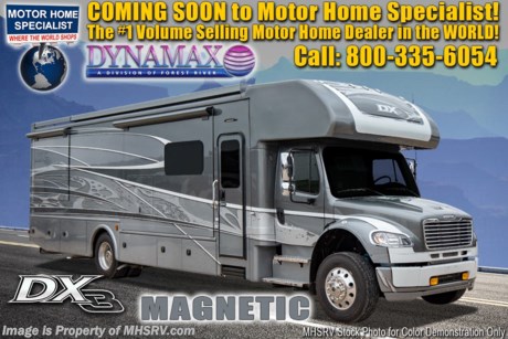 &lt;a href=&quot;http://www.mhsrv.com/other-rvs-for-sale/dynamax-rv/&quot;&gt;&lt;img src=&quot;http://www.mhsrv.com/images/sold-dynamax.jpg&quot; width=&quot;383&quot; height=&quot;141&quot; border=&quot;0&quot;&gt;&lt;/a&gt; MSRP $348,577. 2020 DynaMax DX3 model 37RB with 3 slides and a bath &amp; 1/2. Perhaps the most luxurious yet affordable Super C motor home on the market! Features include the exclusive D-Max design which maximizes structural integrity &amp; stability, Bilstein oversized shock absorbers, diesel Aqua Hot system, Kenwood dash infotainment system, brake controller, newly designed aerodynamic fiberglass front &amp; rear caps, vacuum-Laminated 2&quot; insulated floor, rear LED docking lights, brake controller, one-piece fiberglass roof, Roto-Formed ribbed storage compartments, side-hinged aluminum compartment doors with paddle latches, integrated Carefree Mirage roof-mounted awnings with LED lighting, heavy duty electric triple series 25 entry step, clear vision frameless windows, Sani-Con emptying system with macerating pump, decorative crown molding, MCD day/night shades, solid surface countertops, dual A/Cs with heat pumps, 8KW Onan diesel generator, 3,000 watt inverter with low voltage automatic start and 2 upgraded 4D AGM house batteries. This Model is powered by the 8.9L Cummins 350HP diesel engine with 1,000 lbs. of torque &amp; massive 33,000 lb. Freightliner M-2 chassis with 20,000 lb. hitch and 4 point fully automatic hydraulic leveling jacks. This RV also features the Chrome Appearance Package that includes chrome C9 grill, Hadley air horns, rear rock guard and baggage door handles. Additional options include the beautiful full body exterior 4-Color package, solar panels, cab-over bed, tire pressure monitoring system, washer/dryer, the all electric package, dual reclining theater seats IPO sofa, Winegard Trav&#39;ler stationary triple LNB satellite dish IPO In-Motion, JBL premium cab sound system, Mobileye Collision Avoidance System and an In-Dash Garmin RV navigation system. The DX3 also features an exterior entertainment center, Jacobs C-Brake with low/off/high dash switch, Allison transmission, air brakes with 4 wheel ABS, twin aluminum fuel tanks, electric power windows, remote keyless pad at entry door, In-Motion satellite, flush mounted LED ceiling lights, convection microwave, residential refrigerator, touch screen premium AM/FM/CD/DVD radio, color back-up camera and two color side view cameras.  For more complete details on this unit and our entire inventory including brochures, window sticker, videos, photos, reviews &amp; testimonials as well as additional information about Motor Home Specialist and our manufacturers please visit us at MHSRV.com or call 800-335-6054. At Motor Home Specialist, we DO NOT charge any prep or orientation fees like you will find at other dealerships. All sale prices include a 200-point inspection, interior &amp; exterior wash, detail service and a fully automated high-pressure rain booth test and coach wash that is a standout service unlike that of any other in the industry. You will also receive a thorough coach orientation with an MHSRV technician, an RV Starter&#39;s kit, a night stay in our delivery park featuring landscaped and covered pads with full hook-ups and much more! Read Thousands upon Thousands of 5-Star Reviews at MHSRV.com and See What They Had to Say About Their Experience at Motor Home Specialist. WHY PAY MORE?... WHY SETTLE FOR LESS?