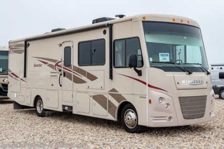 5-1-19 &lt;a href=&quot;http://www.mhsrv.com/winnebago-rvs/&quot;&gt;&lt;img src=&quot;http://www.mhsrv.com/images/sold-winnebago.jpg&quot; width=&quot;383&quot; height=&quot;141&quot; border=&quot;0&quot;&gt;&lt;/a&gt;  Used Winnebago RV for Sale- 2017 Winnebago Sunstar 31BE Bunk Model with 3 slides and 12,666 miles. This RV is approximately 32 feet 2 inches in length and features a Ford engine, Ford chassis, automatic hydraulic leveling system, 5K lb. hitch, 3 camera monitoring system, ducted A/C, 4KW Onan gas generator, power visor, electric &amp; gas water heater, power patio awning, side swing baggage doors, water filtration system, exterior entertainment center, booth converts to sleeper, power roof vent, solar/black-out shades, microwave, 3 burner range with oven, glass door shower with seat, 2 bunk monitors, power drop-down loft, 3 flat panel TVs and much more. For additional information and photos please visit Motor Home Specialist at www.MHSRV.com or call 800-335-6054.
