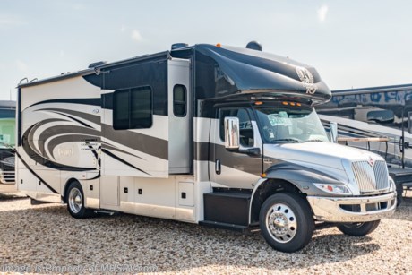 /SOLD 9/21/19 M.S.R.P. $268,687 - New 2020 Nexus Ghost 34DS Luxury International Diesel Super C RV for Sale at Motor Home Specialist; the #1 Volume Selling Motor Home Dealership in the World. This unit is approximately 34 feet in length and features 3 slides, a 360HP Cummins diesel engine, International chassis, and a king bed. Options include the deluxe 4-color full body paint exterior, theater seating IPO sofa, slate cabinetry, solar panel, exterior entertainment center, full in-motion satellite, induction stove top, roof ladder and rear chrome skirt guard. This luxurious RV also features the Ghost Value Package which includes a 6-speed 3000 series transmission, composite substrate in walls and roof, high strength alloy steel frame throughout, one piece fiberglass cap and metal HVAC ducting. Additional features found in the Nexus RV include galvanized steel storage boxes, heated and enclosed holding tanks, upgraded Beau™ Flooring and &quot;plug and play&quot; electrical harnesses throughout the coach making every Nexus RV&#39;s electrical system more dependable. Strength, Safety and Customer Satisfaction are the 3 cornerstones found in every Nexus RV. The strength of the International chassis is nothing short of legendary and the 360HP diesel engine delivers exceptional power and performance. The construction of the Nexus RV far exceeds the industry norm. First, and arguable foremost, the Nexus RV boast an all STEEL cage construction instead of the normal aluminum framed construction found in the competition. Steel cage construction is 72% stronger than aluminum and is only common place is RVs such as the Foretravel Realm or a Prevost bus conversion; both of which would have an M.S.R.P. value well over $1 million dollars! That same commitment to strength and safety is found throughout the Nexus line-up. You will also find construction highlights such as 2 layers of Azdel substrate in the sidewalls &amp; roof! The Azdel product provides 3X the insulation value of wood and is 50% lighter which will help optimize your engine’s performance and fuel economy, and because it is not a wood material harvested from the rain forest it is both greener and provides a less that 1% chance of retaining any moisture that could ever lead to wall separation or mold. It is also formaldehyde free, impact resistant and a sound absorbing material creating a much quieter RV. To further protect and insulate the RV from the elements Nexus utilizes high grade UV protected automotive window seals. The roof is a pre-stamped metal roof truss system that is further highlighted by the exterior layer of seamless fiberglass as opposed to the normal TPO or &quot;rubber roofs&quot; found in most RVs built today. The steel roof is also designed to incorporate Nexus RV&#39;s Easy-Flow Air Distribution system. This HVAC ducting is a tried-and-true system that provides more evenly distributed A/C throughout the coach as well as helps promote cleaner air and reduce allergens. For more complete details on this unit and our entire inventory including brochures, window sticker, videos, photos, reviews &amp; testimonials as well as additional information about Motor Home Specialist and our manufacturers please visit us at MHSRV.com or call 800-335-6054. At Motor Home Specialist, we DO NOT charge any prep or orientation fees like you will find at other dealerships. All sale prices include a 200-point inspection, interior &amp; exterior wash, detail service and a fully automated high-pressure rain booth test and coach wash that is a standout service unlike that of any other in the industry. You will also receive a thorough coach orientation with an MHSRV technician, an RV Starter&#39;s kit, a night stay in our delivery park featuring landscaped and covered pads with full hook-ups and much more! Read Thousands upon Thousands of 5-Star Reviews at MHSRV.com and see what they had to say about their experience at Motor Home Specialist. MHSRV.com or 800-335-6054 - Why Pay More? Why Settle for Less?