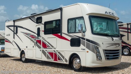 /SOLD 8/9/20 MSRP $137,198. New 2020 Thor Motor Coach A.C.E. Model 32.3 Bunk Model is approximately 33 feet 5 inches in length featuring a full-wall slide, modern decor updates, Ford V-10 engine, hydraulic leveling jacks, LED running &amp; marker lights and the beautiful HD-Max exterior. New features for 2020 include 2 new exterior color designs, dual 13.5K BTU A/Cs with 5.5KW gen and 50 amp shore cord (on select floorplans), all new interior decors and stylings, multiple USB charging ports throughout, Winegard ConnecT Wifi extender + 4G and much more. The A.C.E. is the class A &amp; C Evolution. It Combines many of the most popular features of a class A motor home and a class C motor home to make something truly unique to the RV industry. This beautiful RV features the optional single child safety tether. The A.C.E. also features a drop down overhead loft, bedroom TV, exterior entertainment center, attic fans, black tank flush, second auxiliary battery, power side mirrors with integrated side view cameras, a mud-room, roof ladder, generator, electric patio awning with integrated LED lights, AM/FM/CD, stainless steel wheel liners, hitch, valve stem extenders, refrigerator, microwave, water heater, one-piece windshield with &quot;20/20 vision&quot; front cap that helps eliminate heat and sunlight from getting into the drivers vision, cockpit mirrors, slide-out workstation in the dash, floor level cockpit window for better visibility while turning and a &quot;below floor&quot; furnace and water heater helping keep the noise to an absolute minimum and the exhaust away from the kids and pets.  For more complete details on this unit and our entire inventory including brochures, window sticker, videos, photos, reviews &amp; testimonials as well as additional information about Motor Home Specialist and our manufacturers please visit us at MHSRV.com or call 800-335-6054. At Motor Home Specialist, we DO NOT charge any prep or orientation fees like you will find at other dealerships. All sale prices include a 200-point inspection, interior &amp; exterior wash, detail service and a fully automated high-pressure rain booth test and coach wash that is a standout service unlike that of any other in the industry. You will also receive a thorough coach orientation with an MHSRV technician, an RV Starter&#39;s kit, a night stay in our delivery park featuring landscaped and covered pads with full hook-ups and much more! Read Thousands upon Thousands of 5-Star Reviews at MHSRV.com and See What They Had to Say About Their Experience at Motor Home Specialist. WHY PAY MORE?... WHY SETTLE FOR LESS?