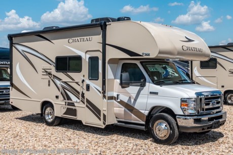 /sold 8/6/20 MSRP $99,068. The new 2020 Thor Motor Coach Chateau Class C RV 22B is approximately 24 feet in length with a slide, Ford chassis, V10 Ford engine &amp; an 8,000-lb. trailer hitch. New features for the 2020 Chateau include a Winegard ConnecT 2.0 WiFi/4G/TV antenna, HDMI video distribution box, new wall and accent paneling, dinette seat belts, stainless steel wheel liners and much more. This beautiful RV features the optional HD-Max exterior, bedroom TV, exterior entertainment center, convection microwave, 3 burner range with glass cover, single child safety tether, cab over safety net, upgraded A/C, exterior shower, holding tanks with heat pads, second auxiliary battery, keyless cab entry, valve stem extenders, electric stabilizing system, heated remote mirrors with side cameras, leatherette driver &amp; passenger chairs, cockpit carpet mat and dash applique. The Chateau RV has an incredible list of standard features including power windows and locks, power patio awning with integrated LED lighting, roof ladder, in-dash media center AM/FM &amp; Bluetooth, power vent in bath, skylight above shower, Onan generator, cab A/C and an auxiliary battery (2 aux. batteries on 31 W model). For more complete details on this unit and our entire inventory including brochures, window sticker, videos, photos, reviews &amp; testimonials as well as additional information about Motor Home Specialist and our manufacturers please visit us at MHSRV.com or call 800-335-6054. At Motor Home Specialist, we DO NOT charge any prep or orientation fees like you will find at other dealerships. All sale prices include a 200-point inspection, interior &amp; exterior wash, detail service and a fully automated high-pressure rain booth test and coach wash that is a standout service unlike that of any other in the industry. You will also receive a thorough coach orientation with an MHSRV technician, an RV Starter&#39;s kit, a night stay in our delivery park featuring landscaped and covered pads with full hook-ups and much more! Read Thousands upon Thousands of 5-Star Reviews at MHSRV.com and See What They Had to Say About Their Experience at Motor Home Specialist. WHY PAY MORE?... WHY SETTLE FOR LESS?