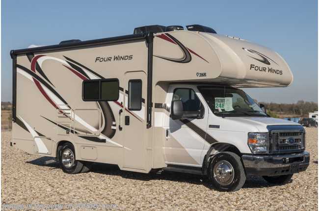 2020 Thor Motor Coach Four Winds 24F RV for Sale W/ Ext TV, 15K A/C, Convection