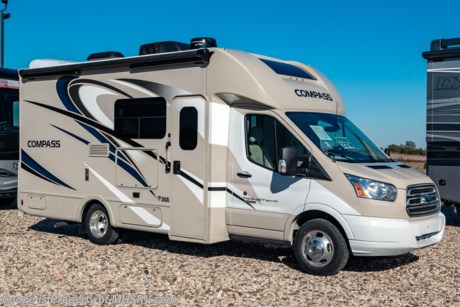 8/10/20 &lt;a href=&quot;http://www.mhsrv.com/thor-motor-coach/&quot;&gt;&lt;img src=&quot;http://www.mhsrv.com/images/sold-thor.jpg&quot; width=&quot;383&quot; height=&quot;141&quot; border=&quot;0&quot;&gt;&lt;/a&gt;  MSRP $116,138. All New 2020 Thor Compass RUV Model 23TW with a slide for sale at Motor Home Specialist; the #1 Volume Selling Motor Home Dealership in the World. The Thor Compass is as versatile and beautiful as it is easy to drive. It is powered by a 3.2L I-5 Ford Power Stroke diesel engine and built on the Ford Transit chassis. Optional equipment includes the HD-Max colored sidewalls and graphics, 12V attic fan and a 15K A/C with heat pump. You will also be pleased to find a host of standard appointments that include a tankless water heater, refrigerator with stainless steel door insert, dash CD player with navigation, one-piece front cap with built in skylight featuring an electric shade, dash applique, swivel passenger chair, euro-style cabinet doors with soft close hidden hinges, holding tanks with heat pads and so much more. For more complete details on this unit and our entire inventory including brochures, window sticker, videos, photos, reviews &amp; testimonials as well as additional information about Motor Home Specialist and our manufacturers please visit us at MHSRV.com or call 800-335-6054. At Motor Home Specialist, we DO NOT charge any prep or orientation fees like you will find at other dealerships. All sale prices include a 200-point inspection, interior &amp; exterior wash, detail service and a fully automated high-pressure rain booth test and coach wash that is a standout service unlike that of any other in the industry. You will also receive a thorough coach orientation with an MHSRV technician, an RV Starter&#39;s kit, a night stay in our delivery park featuring landscaped and covered pads with full hook-ups and much more! Read Thousands upon Thousands of 5-Star Reviews at MHSRV.com and See What They Had to Say About Their Experience at Motor Home Specialist. WHY PAY MORE?... WHY SETTLE FOR LESS?