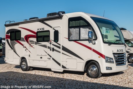 1/2/20 &lt;a href=&quot;http://www.mhsrv.com/thor-motor-coach/&quot;&gt;&lt;img src=&quot;http://www.mhsrv.com/images/sold-thor.jpg&quot; width=&quot;383&quot; height=&quot;141&quot; border=&quot;0&quot;&gt;&lt;/a&gt; MSRP $118,486. New 2020 Thor Motor Coach Axis RUV Model 24.1. This RV measures approximately 25 feet 6 inches in length and features a drop-down overhead loft, exterior TV, 1 slide-out and a bedroom TV. New features for 2020 include the Winegard Connect 2.0 WiFi, rotary battery disconnect switch, adjustable shelving bracketry, BM Pro Multiplex system, and a Dometic 2 burner cooktop with glass cover. This beautiful RV features the optional heated holding tanks, electric stabilizing system and a power driver&#39;s seat. The Axis also boasts an impressive list of standard features including power privacy shade on windshield, tankless water heater, touchscreen radio that features navigation and back-up monitor, frameless windows, heated remote exterior mirrors with integrated sideview cameras, lateral power patio awning with integrated LED lighting and much more. For more complete details on this unit and our entire inventory including brochures, window sticker, videos, photos, reviews &amp; testimonials as well as additional information about Motor Home Specialist and our manufacturers please visit us at MHSRV.com or call 800-335-6054. At Motor Home Specialist, we DO NOT charge any prep or orientation fees like you will find at other dealerships. All sale prices include a 200-point inspection, interior &amp; exterior wash, detail service and a fully automated high-pressure rain booth test and coach wash that is a standout service unlike that of any other in the industry. You will also receive a thorough coach orientation with an MHSRV technician, an RV Starter&#39;s kit, a night stay in our delivery park featuring landscaped and covered pads with full hook-ups and much more! Read Thousands upon Thousands of 5-Star Reviews at MHSRV.com and See What They Had to Say About Their Experience at Motor Home Specialist. WHY PAY MORE?... WHY SETTLE FOR LESS?