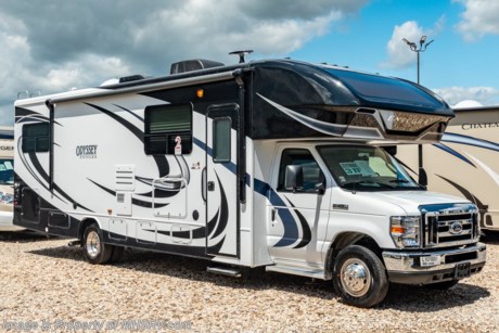 SOLD 1/28/2020 - MSRP $119,507. The New 2020 Entegra Odyssey Class C Bunk House RV 31F Bunk Model features a one piece seamless fiberglass roof, 2-year limited warranty, frameless windows, Hellwig Helper Springs, front and rear stabilizer bars, Ford E-450 chassis and a Triton 6.8L V-10 engine. You will also love the Entegra Coach Odyssey&#39;s amazing new molded front cap that distinguishes this class C from any other on the market today. The distinctive design also enables the front cab-over to feature a huge built-in skylight with power shade. Just push a button and let Mother Nature light up the beautiful decor that can only be found in an Entegra RV or lie in bed and gaze at the stars at the end of a fun filled day. This amazing RVs options also include the beautiful partial paint exterior, a bedroom TV, automatic hydraulic leveling jacks and the Customer Value Package option which includes LED TV, large refrigerator, backup camera with monitor, electric awning, infotainment system, and tank heating pads. The Entegra Odyssey also has an incredible list of standard features including a 15,000 BTU A/C, water filtration system, Onan generator, luxurious foam mattress, 3 burner range, running boards, exterior speakers, electric entrance step, infotainment system, exterior shower, ball-bearing drawer guides and much more. For more complete details on this unit and our entire inventory including brochures, window stickers, videos, photos, reviews &amp; testimonials as well as additional information about Motor Home Specialist and our manufacturers please visit us at MHSRV.com or call 800-335-6054. At Motor Home Specialist, we DO NOT charge any prep or orientation fees like you will find at other dealerships. All sale prices include a 200-point inspection, interior &amp; exterior wash, detail service and a fully automated high-pressure rain booth test and coach wash that is a standout service unlike that of any other in the industry. You will also receive a thorough coach orientation with an MHSRV technician, an RV Starter&#39;s kit, a night stay in our delivery park featuring landscaped and covered pads with full hook-ups and much more! Read thousands upon thousands of 5-Star Reviews at MHSRV.com and see what they had to say about their experience at Motor Home Specialist. Why Pay More? Why Settle for Less?