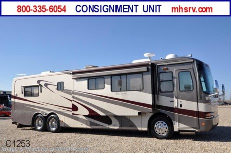 Picked Up - Used Monaco RV for Sale - 2003 Monaco Dynasty with 3 slides, model 40 Baroness: Only 98,796 miles! This RV is approximately 40&#39; in length and features a powerful 400 HP Cummins diesel engine, Roadmaster raised rail chassis, inverter, Allison 6-speed automatic trans, 7.5KW Onan diesel generator on a power slide, automatic leveling system, surround sound and (2) Flat Screen TVs. For complete details visit Motor Home Specialist at MHSRV .com or 800-335-6054: The #1 Volume Selling Motor Home Dealer in Texas.