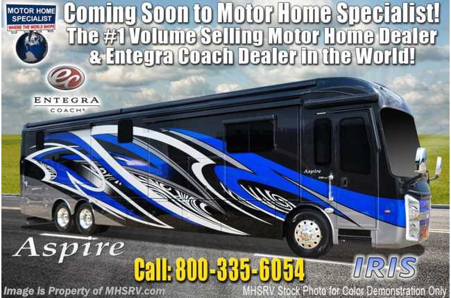 2020 Entegra Coach Aspire 44W Bath &amp; 1/2 Luxury RV W/ Theater Seats, WiFi, Solar