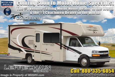 7/13/19 &lt;a href=&quot;http://www.mhsrv.com/coachmen-rv/&quot;&gt;&lt;img src=&quot;http://www.mhsrv.com/images/sold-coachmen.jpg&quot; width=&quot;383&quot; height=&quot;141&quot; border=&quot;0&quot;&gt;&lt;/a&gt;   MSRP $119,342. New 2020 Coachmen Leprechaun Model 311FS. This Luxury Class C RV measures approximately 31 feet 10 inches in length with unique features like a walk in closet, residential refrigerator, 1,000 watt inverter and even a space for the optional washer/dryer unit! It also features 2 slide out rooms, a Ford Triton V-10 engine and E-450 Super Duty chassis. This beautiful RV includes the Leprechaun Premier package as well as the Comfort &amp; Convenience package which features Azdel Composite Sidewall Construction, High-Gloss Color Infused Fiberglass Sidewalls, Molded Fiberglass Front Wrap w/ LED Accent Lights, Tinted Windows, Stainless Steel Wheel Inserts, Metal Running Boards, Solar Panel Connection Port, Power Patio Awning, LED Patio Light Strip, LED Exterior Tail &amp; Running Lights, 7,500lb. (E450) or 5,000lb. (Chevy 4500) Towing Hitch w/ 7-Way Plug, LED Interior Lighting, AM/FM Touch Screen Dash Radio &amp; Back Up Camera w/ Bluetooth, Recessed 3 Burner Cooktop w/Glass Cover &amp; Oven, 1-Piece Countertops, Roller Bearing Drawer Glides, Upgraded Vinyl Flooring, Hardwood Cabinet Doors &amp; Drawers, Single Child Tether at Forward Facing Dinette (NA 311FS), Glass Shower Door, Even-Cool A/C Ducting System, 80&quot; Long Bed, Night Shades, Bed Area 110V CPAP Ready &amp; USB Charging Station, 50 Gallon Fresh Water Tank (ex 280BH- 46 Gal), Water Works Panel w/ Black Tank Flush, Omni TV Antenna, Onan 4.0KW Generator, Roto-Cast Exterior Rear Warehouse Storage Compartment, Coach TV, Air Assist Rear Suspension, Bedroom TV Pre-Wire, Travel Easy Roadside Assistance, Pop-Up Power Tower, Ext Shower, Upgraded Faucets &amp; Shower Head, Rear Trunk Light, Convection Microwave, Upgraded Serta Mattress(319), Upgraded Foldable Mattress (N/A 319), 6 Gal Gas Electric Water Heater, Heated Ext Mirrors with Remote, Fiberglass Running Boards, 2 Tone Seat Covers, Cab Over &amp; Bedroom Power Vent w/ Cover, Dual Aux Coach Battery, Slide Out Awning Toppers and more. Additional options on this unit include driver &amp; passenger swivel seats, cockpit folding table, combination washer/dryer, sideview cameras, 15K A/C with heat pump, exterior windshield cover, heated holding tank pads, spare tire, Equalizer stabilizer jacks, molded fiberglass front cap with LED light strip &amp; window, Wi-Fi Ranger and an exterior entertainment center. For more complete details on this unit and our entire inventory including brochures, window sticker, videos, photos, reviews &amp; testimonials as well as additional information about Motor Home Specialist and our manufacturers please visit us at MHSRV.com or call 800-335-6054. At Motor Home Specialist, we DO NOT charge any prep or orientation fees like you will find at other dealerships. All sale prices include a 200-point inspection, interior &amp; exterior wash, detail service and a fully automated high-pressure rain booth test and coach wash that is a standout service unlike that of any other in the industry. You will also receive a thorough coach orientation with an MHSRV technician, an RV Starter&#39;s kit, a night stay in our delivery park featuring landscaped and covered pads with full hook-ups and much more! Read Thousands upon Thousands of 5-Star Reviews at MHSRV.com and See What They Had to Say About Their Experience at Motor Home Specialist. WHY PAY MORE?... WHY SETTLE FOR LESS?