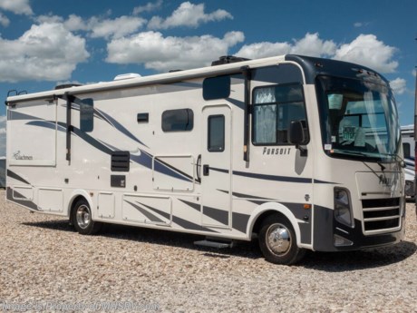 7/25/20 &lt;a href=&quot;http://www.mhsrv.com/coachmen-rv/&quot;&gt;&lt;img src=&quot;http://www.mhsrv.com/images/sold-coachmen.jpg&quot; width=&quot;383&quot; height=&quot;141&quot; border=&quot;0&quot;&gt;&lt;/a&gt; 
MSRP $141,180. The All New 2020 Coachmen Pursuit 31TS. This new Class A motor home is approximately 33 feet in length with two slides, theater seats, king size bed, a Ford V-10 engine and Ford chassis. New features for 2020 include solar prep, WiFi ranger, propane quick connect, new front cap and graphics, new Coleman Mach A/Cs, outside speakers integrated in awnings, outside shower, black tank flush, larger captain chairs, new front dash, oval cockpit table with cup holders, C-Pap station in bedroom, new wood and decor options, stainless steel appliances, new cabinet and fascia style with new hardware and much more. This well appointed motorhome features the Convenience package. Additional options include frameless windows, 5.5KW Onan generator, second A/C, automatic levelers, 15K BTU A/Cs with heat pumps, exterior entertainment center, and the Travel Easy Roadside Assistance program. Each Pursuit comes standard with a drop down overhead loft, sel-closing drawer guides, hardwood cabinet doors, cockpit table, coach TV with DVD player, pantry, power bath vent, skylight, double coach battery, cruise control, back up monitor, power entrance step, power patio awning, hitch with 7-way plug, roof ladder and much more. For more complete details on this unit and our entire inventory including brochures, window sticker, videos, photos, reviews &amp; testimonials as well as additional information about Motor Home Specialist and our manufacturers please visit us at MHSRV.com or call 800-335-6054. At Motor Home Specialist, we DO NOT charge any prep or orientation fees like you will find at other dealerships. All sale prices include a 200-point inspection, interior &amp; exterior wash, detail service and a fully automated high-pressure rain booth test and coach wash that is a standout service unlike that of any other in the industry. You will also receive a thorough coach orientation with an MHSRV technician, an RV Starter&#39;s kit, a night stay in our delivery park featuring landscaped and covered pads with full hook-ups and much more! Read Thousands upon Thousands of 5-Star Reviews at MHSRV.com and See What They Had to Say About Their Experience at Motor Home Specialist. WHY PAY MORE?... WHY SETTLE FOR LESS?