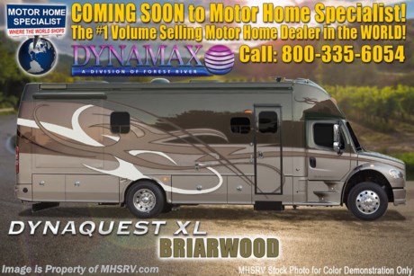 11/14/19 &lt;a href=&quot;http://www.mhsrv.com/other-rvs-for-sale/dynamax-rv/&quot;&gt;&lt;img src=&quot;http://www.mhsrv.com/images/sold-dynamax.jpg&quot; width=&quot;383&quot; height=&quot;141&quot; border=&quot;0&quot;&gt;&lt;/a&gt;   
MSRP $370,779. New 2020 Dynamax Dynaquest XL 3400KD. This diesel motorhome is approximately 37 feet 2 inches in length and features 2 slides, king bed, Freightliner M2-112 chassis and Cummins 8.9L engine with 450HP and 1,250 lb.-ft. of torque. The Dynaquest XL is the perfect combination of brute force and refined living space in a Super C package! Additional options on this beautiful RV include solar panels and washer/dryer. This luxurious RV boasts an impressive list of standard features that include a 20K lb. hitch, dual-stage C brake, powder and liquid coated steel frame chassis, full coverage heavy duty undercoating, chrome power mirrors with heat, front and rear fiberglass cap, four point fully automatic hydraulic leveling system, keyless pad at entry door, roof-mounted integrated armless patio awning with LED lighting, ultra leather furniture, coordinating fabric window treatments and lambrequins with hardwood and crown, day/night roller shades, quartz counter tops, Blu-Ray home theater system in living area, Corian shower with glass door, LED flush-mount ceiling lights, 50 amp power cord reel, 3,000W inverter, 8KW Onan generator with AGS and auto transfer switch, diesel Aqua Hot, multiplex wiring, macerator system, whole coach water purification system and much more. For more complete details on this unit and our entire inventory including brochures, window sticker, videos, photos, reviews &amp; testimonials as well as additional information about Motor Home Specialist and our manufacturers please visit us at MHSRV.com or call 800-335-6054. At Motor Home Specialist, we DO NOT charge any prep or orientation fees like you will find at other dealerships. All sale prices include a 200-point inspection, interior &amp; exterior wash, detail service and a fully automated high-pressure rain booth test and coach wash that is a standout service unlike that of any other in the industry. You will also receive a thorough coach orientation with an MHSRV technician, an RV Starter&#39;s kit, a night stay in our delivery park featuring landscaped and covered pads with full hook-ups and much more! Read Thousands upon Thousands of 5-Star Reviews at MHSRV.com and See What They Had to Say About Their Experience at Motor Home Specialist. WHY PAY MORE?... WHY SETTLE FOR LESS?