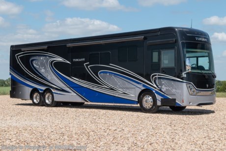 7-25-20 &lt;a href=&quot;http://www.mhsrv.com/thor-motor-coach/&quot;&gt;&lt;img src=&quot;http://www.mhsrv.com/images/sold-thor.jpg&quot; width=&quot;383&quot; height=&quot;141&quot; border=&quot;0&quot;&gt;&lt;/a&gt; MSRP $685,913. New 2020 Thor Motor Coach Tuscany 45JA for sale at Motor Home Specialist; the #1 Volume Selling Motor Home Dealership in the World. This beautiful RV is approximately 44 feet 10 inches in length with 4 slides, theater seats, Tilt-a-View king size bed, retractable 55” LED TV, drop-down overhead loft, fireplace, diesel fired Aqua Hot, stackable washer/dryer, 450HP Cummins diesel engine, Freightliner tag axle chassis with IFS and an Allison 6-speed automatic transmission. This well-appointed RV features a special decor kit and cabinetry, a special full body paint, and the 40,000 Watt lithium battery package upgrade. This luxury diesel motor home also features a host of impressive standard features such as a residential refrigerator, dishwasher drawer, exterior entertainment center, keyless entry system, 2,800 watt Pure Sine inverter with 6 house batteries, roof mounted awnings with matching aluminum boxes, Winegard CONNECT 4G/wifi system, high polished aluminum wheels, (2) stage Jacobs brake, dual fuel fills, full length stainless stone guard, fully automatic leveling system, 10KW generator, (3) 15K BTU low-profile roof A/C&#39;s with heat pumps and MUCH more. For more complete details on this unit and our entire inventory including brochures, window sticker, videos, photos, reviews &amp; testimonials as well as additional information about Motor Home Specialist and our manufacturers please visit us at MHSRV.com or call 800-335-6054. At Motor Home Specialist, we DO NOT charge any prep or orientation fees like you will find at other dealerships. All sale prices include a 200-point inspection, interior &amp; exterior wash, detail service and a fully automated high-pressure rain booth test and coach wash that is a standout service unlike that of any other in the industry. You will also receive a thorough coach orientation with an MHSRV technician, an RV Starter&#39;s kit, a night stay in our delivery park featuring landscaped and covered pads with full hook-ups and much more! Read Thousands upon Thousands of 5-Star Reviews at MHSRV.com and See What They Had to Say About Their Experience at Motor Home Specialist. WHY PAY MORE?... WHY SETTLE FOR LESS?