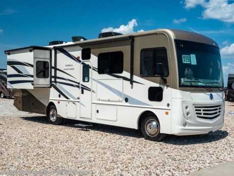 /SOLD 8/9/20 MSRP $145,350. All-new 2020 Holiday Rambler Admiral 32S 2 Full Baths Model RV for sale at Motor Home Specialist; the #1 Volume Selling Motor Home Dealership in the World. No matter where the road calls you, you&#39;ll be ready for it with the Admiral. This well appointed RV is approximately 33 feet 6 inches in length and features 2 slides including a full-wall slide, a King size bed, Hide-A-Loft drop-down queen bed, and a residential refrigerator. Options include the beautiful partial paint exterior, roof vent rain covers, 5.5KW generator, dual A/Cs and a power driver seat. The Admiral boasts an impressive list of standards that include an automotive one piece windshield, remote heated mirrors with turn signals and sidewall cameras, vacu-bond aluminum framed constructed sidewalls and roof, full coverage heavy duty undercoating, four point fully automatic hydraulic leveling jacks, exterior shower, power ceiling vent, glass shower door and much more. For more complete details on this unit and our entire inventory including brochures, window sticker, videos, photos, reviews &amp; testimonials as well as additional information about Motor Home Specialist and our manufacturers please visit us at MHSRV.com or call 800-335-6054. At Motor Home Specialist, we DO NOT charge any prep or orientation fees like you will find at other dealerships. All sale prices include a 200-point inspection, interior &amp; exterior wash, detail service and a fully automated high-pressure rain booth test and coach wash that is a standout service unlike that of any other in the industry. You will also receive a thorough coach orientation with an MHSRV technician, an RV Starter&#39;s kit, a night stay in our delivery park featuring landscaped and covered pads with full hook-ups and much more! Read Thousands upon Thousands of 5-Star Reviews at MHSRV.com and See What They Had to Say About Their Experience at Motor Home Specialist. WHY PAY MORE?... WHY SETTLE FOR LESS?