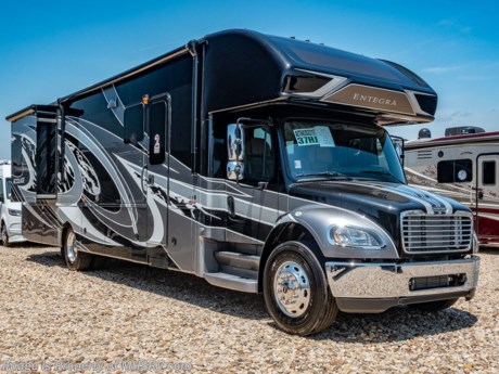 /sold 8/6/20 MSRP $265,922. All New Diesel Super C from Entegra Coach! The 2020 Entegra Coach Accolade for Sale at Motor Home Specialist; the #1 Volume Selling Motor Home Dealership in the World. The 37HJ is approximately 39 feet 4 inches in length and features 3 slide-out rooms, King size bed, residential refrigerator, cab over loft, Freightliner 2SRV chassis and a Cummins 6.7L ISB diesel engine with 360HP. This beautiful RV features the Customer Value Package which includes a 2000 watt pure sine inverter, 8KW generator, automatic leveling jacks, backup &amp; sideview cameras with monitors, convection microwave, electric awning with LED lights, electric power cord reel, frameless windows, infotainment system, and EZ Drive Premier. Additional options include the beautiful full body paint exterior, stack washer/dryer, and Trav&#39;ler satellite dish. The Entegra Accolade boasts an impressive list of standard features including a one-piece fiberglass front cap, residential refrigerator, keyless entry with touchpad locking system, dual pane tinted windows, exterior entertainment center, ball-bearing drawer guides, raised panel hardwood cabinetry, deluxe hidden cabinet hinges, solid surface countertops with decorative backsplash, water filtration system, deluxe heated remote control sideview mirrors and much more. For more complete details on this unit and our entire inventory including brochures, window sticker, videos, photos, reviews &amp; testimonials as well as additional information about Motor Home Specialist and our manufacturers please visit us at MHSRV.com or call 800-335-6054. At Motor Home Specialist, we DO NOT charge any prep or orientation fees like you will find at other dealerships. All sale prices include a 200-point inspection, interior &amp; exterior wash, detail service and a fully automated high-pressure rain booth test and coach wash that is a standout service unlike that of any other in the industry. You will also receive a thorough coach orientation with an MHSRV technician, an RV Starter&#39;s kit, a night stay in our delivery park featuring landscaped and covered pads with full hook-ups and much more! Read Thousands upon Thousands of 5-Star Reviews at MHSRV.com and See What They Had to Say About Their Experience at Motor Home Specialist. WHY PAY MORE?... WHY SETTLE FOR LESS?