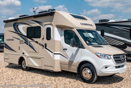 11/14/19 &lt;a href=&quot;http://www.mhsrv.com/thor-motor-coach/&quot;&gt;&lt;img src=&quot;http://www.mhsrv.com/images/sold-thor.jpg&quot; width=&quot;383&quot; height=&quot;141&quot; border=&quot;0&quot;&gt;&lt;/a&gt;   MSRP $128,063. All New 2020 Thor Compass RUV Model 24TF with a slide for sale at Motor Home Specialist; the #1 Volume Selling Motor Home Dealership in the World. The Thor Compass is as versatile and beautiful as it is easy to drive. It is powered by a 3.0L Mercedes Benz diesel engine and built on the Mercedes Benz Sprinter chassis. Optional equipment includes the HD-Max colored sidewalls and graphics, 12V attic fan and a 15K A/C with heat pump. You will also be pleased to find a host of standard appointments that include a tankless water heater, refrigerator with stainless steel door insert, dash CD player with navigation, one-piece front cap with built in skylight featuring an electric shade, dash applique, swivel passenger chair, euro-style cabinet doors with soft close hidden hinges, holding tanks with heat pads and so much more. For more complete details on this unit and our entire inventory including brochures, window sticker, videos, photos, reviews &amp; testimonials as well as additional information about Motor Home Specialist and our manufacturers please visit us at MHSRV.com or call 800-335-6054. At Motor Home Specialist, we DO NOT charge any prep or orientation fees like you will find at other dealerships. All sale prices include a 200-point inspection, interior &amp; exterior wash, detail service and a fully automated high-pressure rain booth test and coach wash that is a standout service unlike that of any other in the industry. You will also receive a thorough coach orientation with an MHSRV technician, an RV Starter&#39;s kit, a night stay in our delivery park featuring landscaped and covered pads with full hook-ups and much more! Read Thousands upon Thousands of 5-Star Reviews at MHSRV.com and See What They Had to Say About Their Experience at Motor Home Specialist. WHY PAY MORE?... WHY SETTLE FOR LESS?