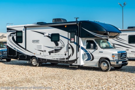 /sold 8/6/20 MSRP $118,532. The New 2020 Entegra Odyssey Class C Bunk House RV 29K features a one piece seamless fiberglass roof, frameless windows, Hellwig Helper Springs, front and rear stabilizer bars, Ford E-450 chassis and a Triton 6.8L V-10 engine. You will also love the Entegra Coach Odyssey&#39;s amazing new molded front cap that distinguishes this class C from any other on the market today. The distinctive design also enables the front cab-over to feature a huge built-in skylight with power shade. Just push a button and let Mother Nature light up the beautiful decor that can only be found in an Entegra RV or lie in bed and gaze at the stars at the end of a fun filled day. This amazing RVs options also include the beautiful partial paint exterior, sofa theater seating, a bedroom TV, automatic leveling jacks and the Customer Value Package option which includes LED TV, large refrigerator, backup camera with monitor, electric awning, infotainment system, and tank heating pads. The Entegra Odyssey also has an incredible list of standard features including a 15,000 BTU A/C, water filtration system, Onan generator, luxurious foam mattress, 3 burner range, running boards, exterior speakers, electric entrance step, infotainment system, exterior shower, ball-bearing drawer guides and much more. For more complete details on this unit and our entire inventory including brochures, window stickers, videos, photos, reviews &amp; testimonials as well as additional information about Motor Home Specialist and our manufacturers please visit us at MHSRV.com or call 800-335-6054. At Motor Home Specialist, we DO NOT charge any prep or orientation fees like you will find at other dealerships. All sale prices include a 200-point inspection, interior &amp; exterior wash, detail service and a fully automated high-pressure rain booth test and coach wash that is a standout service unlike that of any other in the industry. You will also receive a thorough coach orientation with an MHSRV technician, an RV Starter&#39;s kit, a night stay in our delivery park featuring landscaped and covered pads with full hook-ups and much more! Read thousands upon thousands of 5-Star Reviews at MHSRV.com and see what they had to say about their experience at Motor Home Specialist. Why Pay More? Why Settle for Less?