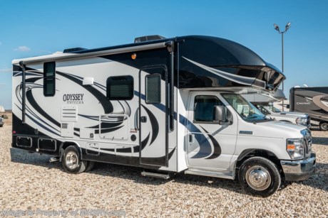 /sold 8/6/20 MSRP $112,156. The New 2020 Entegra Odyssey Class C Bunk House RV 24B features a one piece seamless fiberglass roof, frameless windows, Hellwig Helper Springs, front and rear stabilizer bars, Ford E-450 chassis and a Triton 6.8L V-10 engine. You will also love the Entegra Coach Odyssey&#39;s amazing new molded front cap that distinguishes this class C from any other on the market today. The distinctive design also enables the front cab-over to feature a huge built-in skylight with power shade. Just push a button and let Mother Nature light up the beautiful decor that can only be found in an Entegra RV or lie in bed and gaze at the stars at the end of a fun filled day. This amazing RVs options also include the beautiful partial paint exterior, a bedroom TV, and the Customer Value Package option which includes LED TV, large refrigerator, backup camera with monitor, electric awning, infotainment system, and tank heating pads. The Entegra Odyssey also has an incredible list of standard features including a 15,000 BTU A/C, water filtration system, Onan generator, luxurious foam mattress, 3 burner range, running boards, exterior speakers, electric entrance step, infotainment system, exterior shower, ball-bearing drawer guides and much more. For more complete details on this unit and our entire inventory including brochures, window stickers, videos, photos, reviews &amp; testimonials as well as additional information about Motor Home Specialist and our manufacturers please visit us at MHSRV.com or call 800-335-6054. At Motor Home Specialist, we DO NOT charge any prep or orientation fees like you will find at other dealerships. All sale prices include a 200-point inspection, interior &amp; exterior wash, detail service and a fully automated high-pressure rain booth test and coach wash that is a standout service unlike that of any other in the industry. You will also receive a thorough coach orientation with an MHSRV technician, an RV Starter&#39;s kit, a night stay in our delivery park featuring landscaped and covered pads with full hook-ups and much more! Read thousands upon thousands of 5-Star Reviews at MHSRV.com and see what they had to say about their experience at Motor Home Specialist. Why Pay More? Why Settle for Less?