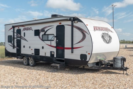 4/15/20 &lt;a href=&quot;http://www.mhsrv.com/travel-trailers/&quot;&gt;&lt;img src=&quot;http://www.mhsrv.com/images/sold-traveltrailer.jpg&quot; width=&quot;383&quot; height=&quot;141&quot; border=&quot;0&quot;&gt;&lt;/a&gt;    Used Forest River RV for Sale- 2015 Forest River Vengeance 29V with 1 slide. This RV is 34 feet 6 inches in length and features aluminum wheels, A/C, electric &amp; gas water heater, power patio awning, pass-thru storage, black tank rinsing system, exterior shower, booth converts to sleeper, dual pane windows, convection microwave, 3 burner range, 2 flat panel TVs and much more. For additional information and photos please visit Motor Home Specialist at www.MHSRV.com or call 800-335-6054.