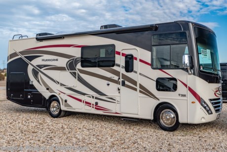 7/25-20 &lt;a href=&quot;http://www.mhsrv.com/thor-motor-coach/&quot;&gt;&lt;img src=&quot;http://www.mhsrv.com/images/sold-thor.jpg&quot; width=&quot;383&quot; height=&quot;141&quot; border=&quot;0&quot;&gt;&lt;/a&gt; MSRP $149,747. New 2020 Thor Motor Coach Hurricane 29M is approximately 30 feet 8 inches in length with a full-wall slide, king size bed, exterior TV, Ford Triton V-10 engine and automatic leveling jacks. Some of the many new features coming to the 2020 Hurricane include all new exterior graphics and partial paints, multipule USB charging ports throughout, metal shelf brackets, backlit Firefly multiplex entry switch, Winegard ConnecT WiFi extender +4G and much more. This unit features the optional partial paint exterior, 5.5KW Onan generator, 2 A/Cs, leatherette theater seats with foot rests and child safety tether. The Thor Motor Coach Hurricane RV also features a tinted one piece windshield, heated and enclosed underbelly, black tank flush, LED ceiling lighting, bedroom TV, LED running and marker lights, power driver&#39;s seat, power overhead loft, power patio awning with LED lighting, night shades, flush covered glass stovetop, refrigerator, microwave and much more. For more complete details on this unit and our entire inventory including brochures, window sticker, videos, photos, reviews &amp; testimonials as well as additional information about Motor Home Specialist and our manufacturers please visit us at MHSRV.com or call 800-335-6054. At Motor Home Specialist, we DO NOT charge any prep or orientation fees like you will find at other dealerships. All sale prices include a 200-point inspection, interior &amp; exterior wash, detail service and a fully automated high-pressure rain booth test and coach wash that is a standout service unlike that of any other in the industry. You will also receive a thorough coach orientation with an MHSRV technician, an RV Starter&#39;s kit, a night stay in our delivery park featuring landscaped and covered pads with full hook-ups and much more! Read Thousands upon Thousands of 5-Star Reviews at MHSRV.com and See What They Had to Say About Their Experience at Motor Home Specialist. WHY PAY MORE?... WHY SETTLE FOR LESS?