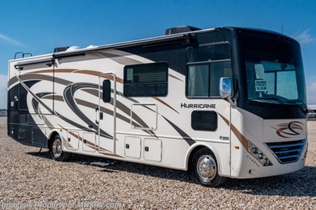 8/5/20 &lt;a href=&quot;http://www.mhsrv.com/thor-motor-coach/&quot;&gt;&lt;img src=&quot;http://www.mhsrv.com/images/sold-thor.jpg&quot; width=&quot;383&quot; height=&quot;141&quot; border=&quot;0&quot;&gt;&lt;/a&gt;  MSRP $158,784. New 2020 Thor Motor Coach Hurricane 33X is approximately 34 feet 8 inches in length with 2 slide-outs including a driver&#39;s side full-wall slide, king size bed, exterior TV, Ford Triton V-10 engine and automatic leveling jacks. Some of the many new features coming to the 2020 Hurricane include all new exterior graphics and partial paints, multipule USB charging ports throughout, metal shelf brackets, backlit Firefly multiplex entry switch, Winegard ConnecT WiFi extender +4G and much more. This unit features the optional partial paint exterior, letherette theater seats with footrests and child safety tether. The Thor Motor Coach Hurricane RV also features a tinted one piece windshield, heated and enclosed underbelly, black tank flush, LED ceiling lighting, bedroom TV, LED running and marker lights, power driver&#39;s seat, power overhead loft, power patio awning with LED lighting, night shades, flush covered glass stovetop, refrigerator, microwave and much more. For more complete details on this unit and our entire inventory including brochures, window sticker, videos, photos, reviews &amp; testimonials as well as additional information about Motor Home Specialist and our manufacturers please visit us at MHSRV.com or call 800-335-6054. At Motor Home Specialist, we DO NOT charge any prep or orientation fees like you will find at other dealerships. All sale prices include a 200-point inspection, interior &amp; exterior wash, detail service and a fully automated high-pressure rain booth test and coach wash that is a standout service unlike that of any other in the industry. You will also receive a thorough coach orientation with an MHSRV technician, an RV Starter&#39;s kit, a night stay in our delivery park featuring landscaped and covered pads with full hook-ups and much more! Read Thousands upon Thousands of 5-Star Reviews at MHSRV.com and See What They Had to Say About Their Experience at Motor Home Specialist. WHY PAY MORE?... WHY SETTLE FOR LESS?