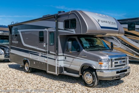 /SOLD 8/9/20 MSRP $118,095. New 2021 Forest River Forester Class C RV Model 2441DS measures approximately 27 feet 1 inches in length featuring 2 slides, cabover loft, Ford E-450 chassis and a Ford 6.8L engine. This amazing class C RV features the Forester Premium Camping Package which includes a premium suspension pkg (N/A on Chevy), lane detection monitoring system, Smart Phone in-coach remote system, stainless steel appliances, heated remote exterior mirrors, back-up &amp; side view cameras with monitor, in-dash sound system, in-house entertainment center with exterior speakers, slide-out room toppers, privacy front cab magnetic black-out shades, Ultra leather driver &amp; passenger seating (N/A Chevrolet), solid surface kitchen countertops, cabover cargo/safety net (N/A With Trekker Cap), fiberglass running boards, LP quick disconnect and more. Additional options include the beautiful full body paint exterior, a 15K BTU A/C with heat pump, solar 12V charging system, 28&quot; outside TV, driver and passenger swivel seats, and Arctic Package. For more complete details on this unit and our entire inventory including brochures, window sticker, videos, photos, reviews &amp; testimonials as well as additional information about Motor Home Specialist and our manufacturers please visit us at MHSRV.com or call 800-335-6054. At Motor Home Specialist, we DO NOT charge any prep or orientation fees like you will find at other dealerships. All sale prices include a 200-point inspection, interior &amp; exterior wash, detail service and a fully automated high-pressure rain booth test and coach wash that is a standout service unlike that of any other in the industry. You will also receive a thorough coach orientation with an MHSRV technician, an RV Starter&#39;s kit, a night stay in our delivery park featuring landscaped and covered pads with full hook-ups and much more! Read Thousands upon Thousands of 5-Star Reviews at MHSRV.com and See What They Had to Say About Their Experience at Motor Home Specialist. WHY PAY MORE?... WHY SETTLE FOR LESS?