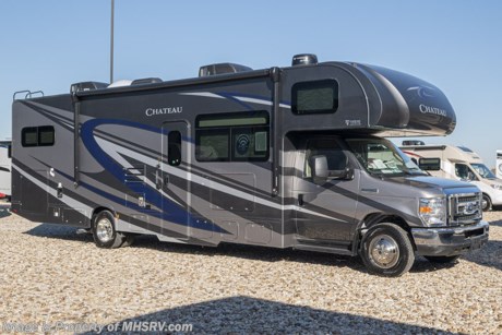 7/24/20 &lt;a href=&quot;http://www.mhsrv.com/thor-motor-coach/&quot;&gt;&lt;img src=&quot;http://www.mhsrv.com/images/sold-thor.jpg&quot; width=&quot;383&quot; height=&quot;141&quot; border=&quot;0&quot;&gt;&lt;/a&gt;  MSRP $135,544. The new 2020 Thor Motor Coach Chateau Class C RV 31E Bunk Model is approximately 32 feet 7 inches in length with a Ford chassis, V10 Ford engine &amp; an 8,000-lb. trailer hitch. New features for the 2020 Chateau include a Winegard ConnecT 2.0 WiFi/4G/TV antenna, HDMI video distribution box, new wall and accent paneling, dinette seat belts, stainless steel wheel liners and much more. This beautiful RV features the Premier Package which includes a 2 burner gas cooktop with single induction cooktop, 30&quot; over-the-range convection microwave, solid surface kitchen counter top, shower with glass door, premium window privacy roller shades, whole house water filter system, enclosed sewer area for sewer tank valves and a tankless water heater. Additional options include the beautiful full body paint exterior, exterior entertainment center, single child safety tether, cabover safety net, 2 A/Cs with energy management system, power driver&#39;s seat, leatherette driver &amp; passenger chairs and dash applique. The Chateau RV has an incredible list of standard features including power windows and locks, power patio awning with integrated LED lighting, roof ladder, in-dash media center AM/FM &amp; Bluetooth, power vent in bath, skylight above shower, Onan generator, cab A/C and an auxiliary battery (2 aux. batteries on 31 W model). For more complete details on this unit and our entire inventory including brochures, window sticker, videos, photos, reviews &amp; testimonials as well as additional information about Motor Home Specialist and our manufacturers please visit us at MHSRV.com or call 800-335-6054. At Motor Home Specialist, we DO NOT charge any prep or orientation fees like you will find at other dealerships. All sale prices include a 200-point inspection, interior &amp; exterior wash, detail service and a fully automated high-pressure rain booth test and coach wash that is a standout service unlike that of any other in the industry. You will also receive a thorough coach orientation with an MHSRV technician, an RV Starter&#39;s kit, a night stay in our delivery park featuring landscaped and covered pads with full hook-ups and much more! Read Thousands upon Thousands of 5-Star Reviews at MHSRV.com and See What They Had to Say About Their Experience at Motor Home Specialist. WHY PAY MORE?... WHY SETTLE FOR LESS?