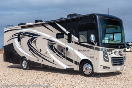 3/9/20 &lt;a href=&quot;http://www.mhsrv.com/thor-motor-coach/&quot;&gt;&lt;img src=&quot;http://www.mhsrv.com/images/sold-thor.jpg&quot; width=&quot;383&quot; height=&quot;141&quot; border=&quot;0&quot;&gt;&lt;/a&gt;   **Consignment** Used Thor Motor Coach RV for Sale- 2018 Thor Miramar 34.2 with 1 slide and 1,748 miles. This RV is approximately 35 feet 10 inches in length and features a Ford V10 engine, Ford chassis, automatic leveling system, aluminum wheels, 8K lb. hitch, 3 camera monitoring system, 2 ducted A/Cs, 5.5KW Onan gas generator with AGS, electric &amp; gas water heater, power patio awning, pass-thru storage with side swing baggage doors, LED running lights, black tank rinsing system, water filtration system, exterior shower, exterior entertainment center, inverter, booth converts to sleeper, dual pane windows, fireplace, power roof vent, ceiling fan, black-out shades, solid surface kitchen counter with sink cover, convection microwave, 2 burner electric flat top range, residential refrigerator, glass door shower, king size bed, exterior kitchen power drop-down loft, 3 flat panel TVs and much more. For additional information and photos please visit Motor Home Specialist at www.MHSRV.com or call 800-335-6054.