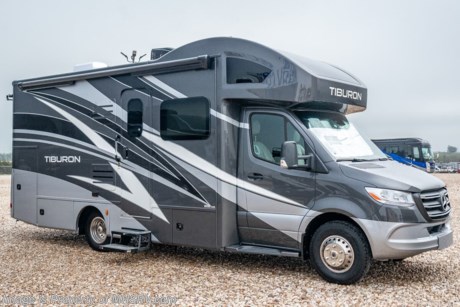 8/5/20 &lt;a href=&quot;http://www.mhsrv.com/thor-motor-coach/&quot;&gt;&lt;img src=&quot;http://www.mhsrv.com/images/sold-thor.jpg&quot; width=&quot;383&quot; height=&quot;141&quot; border=&quot;0&quot;&gt;&lt;/a&gt;  MSRP $162,429. New 2020 Thor Motor Coach Tiburon Mercedes Diesel Sprinter Model 24RW. This Luxury RV measures approximately 25 feet 8 inches in length and rides on the premier Mercedes Benz Sprinter chassis equipped with an Active Braking Assist system, Attention Assist, Active Lane Assist, a Wet Wiper System and Distance Regulator Distronic Plus. You will also find a tank-less water heater, an Onan generator and the ultra-high-line cabinetry from TMC that set this coach apart from the competition! Optional equipment includes the beautiful full-body paint exterior, 15.0 low profile A/C with heat pump, and an electric stabilizing system. The all new Tiburon Sprinter also features a 5,000 lb. hitch, fiberglass front cap with skylight, an armless power patio awning with integrated LED lighting, frameless windows, a multimedia dash radio with Bluetooth and navigation, heated &amp; remote exterior mirrors, back up system, swivel captain’s chairs, full extension metal ball-bearing drawer guides, Rapid Camp+, holding tanks with heat pads and much more. For more complete details on this unit and our entire inventory including brochures, window sticker, videos, photos, reviews &amp; testimonials as well as additional information about Motor Home Specialist and our manufacturers please visit us at MHSRV.com or call 800-335-6054. At Motor Home Specialist, we DO NOT charge any prep or orientation fees like you will find at other dealerships. All sale prices include a 200-point inspection, interior &amp; exterior wash, detail service and a fully automated high-pressure rain booth test and coach wash that is a standout service unlike that of any other in the industry. You will also receive a thorough coach orientation with an MHSRV technician, an RV Starter&#39;s kit, a night stay in our delivery park featuring landscaped and covered pads with full hook-ups and much more! Read Thousands upon Thousands of 5-Star Reviews at MHSRV.com and See What They Had to Say About Their Experience at Motor Home Specialist. WHY PAY MORE? WHY SETTLE FOR LESS?
