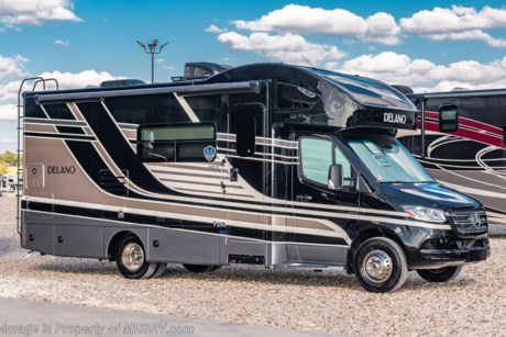 4-19-21 &lt;a href=&quot;http://www.mhsrv.com/thor-motor-coach/&quot;&gt;&lt;img src=&quot;http://www.mhsrv.com/images/sold-thor.jpg&quot; width=&quot;383&quot; height=&quot;141&quot; border=&quot;0&quot;&gt;&lt;/a&gt;  MSRP $163,044. New 2021 Thor Motor Coach Delano Mercedes Diesel Sprinter Model 24FB. This Luxury RV measures approximately 25 feet 8 inches in length and rides on the premier Mercedes Benz Sprinter chassis equipped with an Active Braking Assist system, Attention Assist, Active Lane Assist, a Wet Wiper System and Distance Regulator Distronic Plus. You will also find a tank-less water heater, an Onan generator and the ultra-high-line cabinetry from TMC that set this coach apart from the competition! Optional equipment includes the beautiful full-body paint exterior, single child safety tether, and 15.0 low profile A/C. The all new Delano Sprinter also features a 5,000 lb. hitch, fiberglass front cap with skylight, an armless power patio awning with integrated LED lighting, frameless windows, a multimedia dash radio with Bluetooth and navigation, remote exterior mirrors, back up system, swivel captain’s chairs, full extension metal ball-bearing drawer guides, Rapid Camp+, holding tanks with heat pads and much more. For more complete details on this unit and our entire inventory including brochures, window sticker, videos, photos, reviews &amp; testimonials as well as additional information about Motor Home Specialist and our manufacturers please visit us at MHSRV.com or call 800-335-6054. At Motor Home Specialist, we DO NOT charge any prep or orientation fees like you will find at other dealerships. All sale prices include a 200-point inspection, interior &amp; exterior wash, detail service and a fully automated high-pressure rain booth test and coach wash that is a standout service unlike that of any other in the industry. You will also receive a thorough coach orientation with an MHSRV technician, an RV Starter&#39;s kit, a night stay in our delivery park featuring landscaped and covered pads with full hook-ups and much more! Read Thousands upon Thousands of 5-Star Reviews at MHSRV.com and See What They Had to Say About Their Experience at Motor Home Specialist. WHY PAY MORE? WHY SETTLE FOR LESS?
