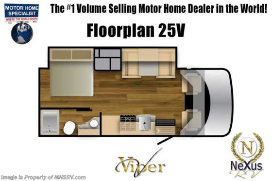 2021 Nexus Viper 25V RV W/ 15K A/C, Slate Wood, FBP, Stabilizers Floorplan