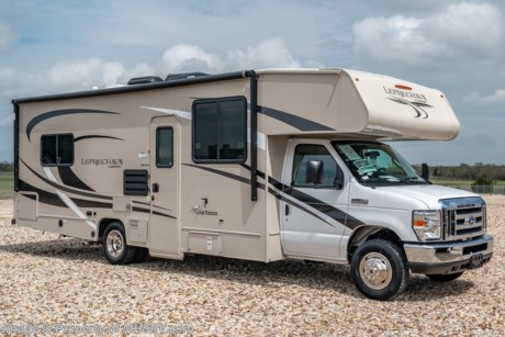 /sold 9/4/20 MSRP $89,813. New 2021 Coachmen Leprechaun Model 270QB. This Class C RV measures approximately 29 feet 6 inches in length with a cabover loft, Ford E-350 chassis. Options include a child safety net &amp; ladder, 15K BTU A/C with heat pump and a touch screen radio with back up monitor. Additionally this amazing class C also features the Leprechaun Value package which includes Azdel Composite Sidewall Construction, High-Glass Color Infused Fiberglass Sidewalls, Molded Fiberglass Front Wrap, Tinted Windows, Stainless Steel Wheel Inserts, Solar Panel Connection Port, Power Patio Awning, LED Awning Light Strip, LED Exterior Tail &amp; Running Lights, 5,000lb. Towing Hitch w/ 7-Way Plug (7,500lb on 300 BH), LED Interior Lighting, 3 Burner Cooktop, 1-Piece Countertops, Roller Bearing Drawer Glides, Upgraded Vinyl Flooring, Hardwood Cabinet Doors &amp; Drawers, Curved Shower Door, Even-Cool A/C Ducting System (ex: 210 RS, 220 XG &amp; 230 FS), 2nd A/C Prep in Bedroom (300 BH), 80&quot; Long Bed, Night Shades, Bed Area 110V CPAP Ready &amp; USB Charging Station, Large Fresh Water Tank, 32&quot; Coach TV, Bunk Area TV/Stereo/DVD (300 BH) Omni TV Antenna, HDMI Port, USB Charging Station, Onan 4.0KW Generator, Roto-Cast Exterior Rear Warehouse Storage Compartment and the Safe Ride RV Roadside Assistance. For more complete details on this unit and our entire inventory including brochures, window sticker, videos, photos, reviews &amp; testimonials as well as additional information about Motor Home Specialist and our manufacturers please visit us at MHSRV.com or call 800-335-6054. At Motor Home Specialist, we DO NOT charge any prep or orientation fees like you will find at other dealerships. All sale prices include a 200-point inspection, interior &amp; exterior wash, detail service and a fully automated high-pressure rain booth test and coach wash that is a standout service unlike that of any other in the industry. You will also receive a thorough coach orientation with an MHSRV technician, an RV Starter&#39;s kit, a night stay in our delivery park featuring landscaped and covered pads with full hook-ups and much more! Read Thousands upon Thousands of 5-Star Reviews at MHSRV.com and See What They Had to Say About Their Experience at Motor Home Specialist. WHY PAY MORE?... WHY SETTLE FOR LESS?