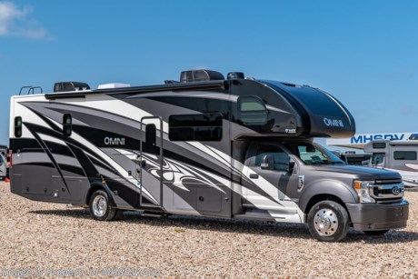12/11/20 &lt;a href=&quot;http://www.mhsrv.com/thor-motor-coach/&quot;&gt;&lt;img src=&quot;http://www.mhsrv.com/images/sold-thor.jpg&quot; width=&quot;383&quot; height=&quot;141&quot; border=&quot;0&quot;&gt;&lt;/a&gt;  MSRP $218,588. New 2021 Thor Motor Coach Omni BB35 Bunk Model Super C is approximately 36 feet 8 inches in length with a full wall slide, 330hp Powerstroke 6.7L diesel engine with 825 lb.-ft. torque @1600 rpm, 10 speed transmission with selectable drive modes, SYNC 3 Enhanced Voice Recognition Communications and Entertainment System, 8&quot; Color LCD touchscreen with swiping capability, 911 assist, AppLink and smart-charging USB ports and navigation. New features for 2021 include general d&#233;cor updates throughout the coach, HDMI switcher on all TVs, solar charging system with power controller, lights now deploy in the arms of the Care Free awning, new grill, automatic head lights and the FordPass Connect 4G Wi-Fi modem.  This beautiful RV features the optional single child safety tether. The Omni Super C also features a 3 camera monitoring system, aluminum wheels, automatic leveling jacks, power patio awning with LED lighting, frameless windows, keyless entry, residential refrigerator, large OTR convection microwave, solid surface kitchen counter top, ball bearing drawer guides, king size bed, large TV in living area, exterior entertainment center with sound bar, 6KW Onan diesel generator with automatic generator start, multiplex wiring control system, tankless water heater, 1800-watt inverter and much more. For additional details on this unit and our entire inventory including brochures, window sticker, videos, photos, reviews &amp; testimonials as well as additional information about Motor Home Specialist and our manufacturers please visit us at MHSRV.com or call 800-335-6054. At Motor Home Specialist, we DO NOT charge any prep or orientation fees like you will find at other dealerships. All sale prices include a 200-point inspection, interior &amp; exterior wash, detail service and a fully automated high-pressure rain booth test and coach wash that is a standout service unlike that of any other in the industry. You will also receive a thorough coach orientation with an MHSRV technician, a night stay in our delivery park featuring landscaped and covered pads with full hook-ups and much more! Read Thousands upon Thousands of 5-Star Reviews at MHSRV.com and See What They Had to Say About Their Experience at Motor Home Specialist. WHY PAY MORE? WHY SETTLE FOR LESS?
