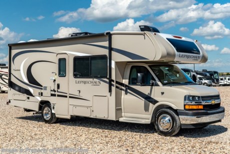 11/9/20 &lt;a href=&quot;http://www.mhsrv.com/coachmen-rv/&quot;&gt;&lt;img src=&quot;http://www.mhsrv.com/images/sold-coachmen.jpg&quot; width=&quot;383&quot; height=&quot;141&quot; border=&quot;0&quot;&gt;&lt;/a&gt;  MSRP $119,259. New 2021 Coachmen Leprechaun Model 260DS. This Luxury Class C RV measures approximately 27 feet 11 inches in length and is powered by V-8 6.0L engine and a Chevrolet 4500 chassis. Motor Home Specialists Leprechauns include the Comfort and Convenience package featuring a touch screen radio &amp; backup monitor, stainless steel convection microwave, upgraded mattress, gas/electric water heater, heated side mirrors with remote, fiberglass running boards, leatherette seat covers, cab over &amp; bedroom power vent with cover, dual auxiliary coach batteries and slide-out awning toppers. This RV  includes the CRV Comfort Ride Premier Package option which features Bilstein front shocks (N/A on Chevy chassis), Firestone Ride-Rite adjustable rear air bags, stability control, dynamic balanced drive shaft system, heavy duty front and rear stabilizer bars that help to make the Leprechaun an amazingly comfortable ride. Additional options include the Carmel painted cab, driver &amp; passenger swivel seats, cockpit folding table, side by side refrigerator, exterior camp kitchen table, sideview cameras, dual A/C with 15K BTU in the front &amp; 11.5K BTU in the rear, exterior windshield cover, heated holding tank pads, spare tire, equalizer stabilizer jacks, molded fiberglass front cap, exterior entertainment center and a Wi-Fi Ranger. This beautiful RV also includes the Leprechaun Premier Package which features a Azdel Composite Sidewall Construction, High-Gloss Color Infused Fiberglass Sidewalls, Molded Fiberglass Front Wrap w/ LED Accent Lights, Tinted Windows, Stainless Steel Wheel Inserts, Metal Running Boards, Solar Panel Connection Port, Power Patio Awning, LED Awning Light Strip, LED Exterior Tail &amp; Running Lights, 7,500lb. (E450) or 5,000lb. (Chevy 4500) Towing Hitch w/ 7-Way Plug, LED Interior Lighting, AM/FM/ Touch Screen Dash Radio &amp; Back Up Camera w/ Bluetooth, Recessed 3 Burner Cooktop w/ Cover &amp; Oven, 1-Piece Countertops, Roller Bearing Drawer Glides, Upgraded Vinyl Flooring, Hardwood Cabinet Doors &amp; Drawers, Single Child Tether at Forward Facing Dinette (N/A 311 FS), Glass Shower Door, Even-Cool A/C Ducting System, 2nd A/C Prep in Bedroom, 80&quot; Long Bed, Night Shades, Bed Area 110V CPAP Ready &amp; USB Charging Station, 50 Gallon Fresh Water Tank (ex 298KB - 48 Gal), Water Works Panel w/ Black Tank Flush, Omni TV Antenna, Onan 4.0KW Generator, Roto-Cast Exterior Rear Warehouse Storage Compartment, 32&quot; Coach TV and DVD Player, HDMI Port, USB Charging Station, Air Assist Rear Suspension, Bedroom TV Pre-Wire, Safe Ride RV Roadside Assistance, Ext Shower, Upgraded Faucets &amp; Shower Head and a Rear Trunk Light. This amazing class C also features the Leprechaun Comfort and Convenience package that touch screen radio and backup monitor with CarPlay, convection microwave, upgraded mattress, 6 gallon electric &amp; gas water heater, heated and remote side mirrors, 2 tone seat covers, cab over &amp; bedroom power vent fan, dual coach batteries and slide-out awning toppers. For additional details on this unit and our entire inventory including brochures, window sticker, videos, photos, reviews &amp; testimonials as well as additional information about Motor Home Specialist and our manufacturers please visit us at MHSRV.com or call 800-335-6054. At Motor Home Specialist, we DO NOT charge any prep or orientation fees like you will find at other dealerships. All sale prices include a 200-point inspection, interior &amp; exterior wash, detail service and a fully automated high-pressure rain booth test and coach wash that is a standout service unlike that of any other in the industry. You will also receive a thorough coach orientation with an MHSRV technician, a night stay in our delivery park featuring landscaped and covered pads with full hook-ups and much more! Read Thousands upon Thousands of 5-Star Reviews at MHSRV.com and See What They Had to Say About Their Experience at Motor Home Specialist. WHY PAY MORE? WHY SETTLE FOR LESS?