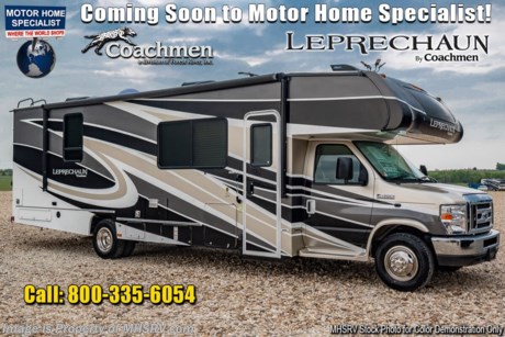 11/9/20 &lt;a href=&quot;http://www.mhsrv.com/coachmen-rv/&quot;&gt;&lt;img src=&quot;http://www.mhsrv.com/images/sold-coachmen.jpg&quot; width=&quot;383&quot; height=&quot;141&quot; border=&quot;0&quot;&gt;&lt;/a&gt;  MSRP $140,921. New 2021 Coachmen Leprechaun Model 311FS. This Luxury Class C RV measures approximately 31 feet 10 inches in length and is powered by V-8 7.3L engine and a Ford E-450 chassis. Motor Home Specialist includes the CRV Comfort Ride Premier Package option which features Bilstein front shocks (N/A on Chevy chassis), Firestone Ride-Rite adjustable rear air bags, stability control, dynamic balanced drive shaft system, heavy duty front and rear stabilizer bars that help to make the Leprechaun an amazingly comfortable ride. Additional options include the beautiful full body paint exterior, dual recliners, driver &amp; passenger swivel seats, cockpit folding table, combination washer/dryer, solid surface kitchen countertops with stainless steel sink, sideview cameras, dual A/C with 15K BTU in the front &amp; 11.5K BTU in the rear, exterior windshield cover, heated holding tank pads, spare tire, aluminum rims, hydraulic leveling jacks, bedroom TV and DVD player, exterior entertainment center and a Wi-Fi Ranger. This beautiful RV also includes the Leprechaun Premier Package which features a Azdel Composite Sidewall Construction, High-Gloss Color Infused Fiberglass Sidewalls, Molded Fiberglass Front Wrap w/ LED Accent Lights, Tinted Windows, Stainless Steel Wheel Inserts, Metal Running Boards, Solar Panel Connection Port, Power Patio Awning, LED Awning Light Strip, LED Exterior Tail &amp; Running Lights, 7,500lb. (E450) or 5,000lb. (Chevy 4500) Towing Hitch w/ 7-Way Plug, LED Interior Lighting, AM/FM/ Touch Screen Dash Radio &amp; Back Up Camera w/ Bluetooth, Recessed 3 Burner Cooktop w/ Cover &amp; Oven, 1-Piece Countertops, Roller Bearing Drawer Glides, Upgraded Vinyl Flooring, Hardwood Cabinet Doors &amp; Drawers, Single Child Tether at Forward Facing Dinette (N/A 311 FS), Glass Shower Door, Even-Cool A/C Ducting System, 2nd A/C Prep in Bedroom, 80&quot; Long Bed, Night Shades, Bed Area 110V CPAP Ready &amp; USB Charging Station, 50 Gallon Fresh Water Tank (ex 298KB - 48 Gal), Water Works Panel w/ Black Tank Flush, Omni TV Antenna, Onan 4.0KW Generator, Roto-Cast Exterior Rear Warehouse Storage Compartment, 32&quot; Coach TV and DVD Player, HDMI Port, USB Charging Station, Air Assist Rear Suspension, Bedroom TV Pre-Wire, Safe Ride RV Roadside Assistance, Ext Shower, Upgraded Faucets &amp; Shower Head and a Rear Trunk Light. Not only that but we have added in the Comfort and Convenience package featuring a touch screen radio &amp; backup monitor, stainless steel convection microwave, upgraded mattress, gas/electric water heater, heated side mirrors with remote, fiberglass running boards, leatherette seat covers, cab over &amp; bedroom power vent with cover, dual auxiliary coach batteries and slide-out awning toppers. A few other standard features include Azdel Composite Sidewall Construction, High-Gloss Color Infused Fiberglass Sidewalls, Molded Fiberglass Front Wrap w/ LED Accent Lights, Tinted Windows, Stainless Steel Wheel Inserts, Metal Running Boards, Solar Panel Connection Port, Power Patio Awning, LED Awning Light Strip, LED Exterior Tail &amp; Running Lights, 7,500lb. (E450) or 5,000lb. (Chevy 4500) Towing Hitch w/ 7-Way Plug, LED Interior Lighting, AM/FM/ Touch Screen Dash Radio &amp; Back Up Camera w/ Bluetooth, Recessed 3 Burner Cooktop w/ Cover &amp; Oven, 1-Piece Countertops, Roller Bearing Drawer Glides, Upgraded Vinyl Flooring, Hardwood Cabinet Doors &amp; Drawers, Single Child Tether at Forward Facing Dinette (N/A 311 FS), Glass Shower Door, Even-Cool A/C Ducting System, 2nd A/C Prep in Bedroom, 80&quot; Long Bed, Night Shades, Bed Area 110V CPAP Ready &amp; USB Charging Station, 50 Gallon Fresh Water Tank (ex 298KB - 48 Gal), Water Works Panel w/ Black Tank Flush, Omni TV Antenna, Onan 4.0KW Generator, Roto-Cast Exterior Rear Warehouse Storage Compartment, 32&quot; Coach TV and DVD Player, HDMI Port, USB Charging Station, Air Assist Rear Suspension, Bedroom TV Pre-Wire, Safe Ride RV Roadside Assistance, Ext Shower, Upgraded Faucets &amp; Shower Head and a Rear Trunk Light. For more complete details on this unit and our entire inventory including brochures, window sticker, videos, photos, reviews &amp; testimonials as well as additional information about Motor Home Specialist and our manufacturers please visit us at MHSRV.com or call 800-335-6054. At Motor Home Specialist, we DO NOT charge any prep or orientation fees like you will find at other dealerships. All sale prices include a 200-point inspection, interior &amp; exterior wash, detail service and a fully automated high-pressure rain booth test and coach wash that is a standout service unlike that of any other in the industry. You will also receive a thorough coach orientation with an MHSRV technician, an RV Starter&#39;s kit, a night stay in our delivery park featuring landscaped and covered pads with full hook-ups and much more! Read Thousands upon Thousands of 5-Star Reviews at MHSRV.com and See What They Had to Say About Their Experience at Motor Home Specialist. WHY PAY MORE?... WHY SETTLE FOR LESS?