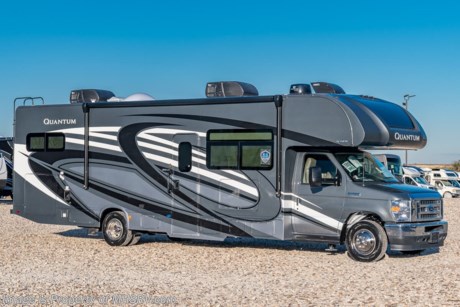 4-20/21 &lt;a href=&quot;http://www.mhsrv.com/thor-motor-coach/&quot;&gt;&lt;img src=&quot;http://www.mhsrv.com/images/sold-thor.jpg&quot; width=&quot;383&quot; height=&quot;141&quot; border=&quot;0&quot;&gt;&lt;/a&gt;  MSRP $148,878. New 2021 Thor Motor Coach Quantum WS31 Class C RV is approximately 32 feet 2 inches in length with a full-wall slide and a Ford E-450 chassis. New features for 2021 include new exterior designs, new decorative kitchen glass, LED tail-lights, interior design updates much more. Options include the Platinum &amp; Diamond packages which features the touchscreen dash radio, back-up monitor, stainless steel wheel liners, solid surface kitchen counter-top, premium window privacy shades, exterior shower, frameless windows, large convection microwave, residential refrigerator, 1800 watt inverter, automatic generator start, and the RS Suspension System by Mor-Ryde. Additional options include the beautiful full-body paint exterior, maple hardwood cabinets, power driver seat, cockpit carpet mat, cab-over child safety net, single child safety tether, attic fan, (2) roof A/Cs, and solar with power controller. The Quantum luxury Class C RV has an incredible list of standard features including beautiful hardwood cabinets, a cabover loft with skylight (N/A with cabover entertainment center), dash applique, power windows and locks, power patio awning with integrated LED lighting, roof ladder, in-dash media center, Onan generator, cab A/C, battery disconnect switch and much more. For additional details on this unit and our entire inventory including brochures, window sticker, videos, photos, reviews &amp; testimonials as well as additional information about Motor Home Specialist and our manufacturers please visit us at MHSRV.com or call 800-335-6054. At Motor Home Specialist, we DO NOT charge any prep or orientation fees like you will find at other dealerships. All sale prices include a 200-point inspection, interior &amp; exterior wash, detail service and a fully automated high-pressure rain booth test and coach wash that is a standout service unlike that of any other in the industry. You will also receive a thorough coach orientation with an MHSRV technician, a night stay in our delivery park featuring landscaped and covered pads with full hook-ups and much more! Read Thousands upon Thousands of 5-Star Reviews at MHSRV.com and See What They Had to Say About Their Experience at Motor Home Specialist. WHY PAY MORE? WHY SETTLE FOR LESS?