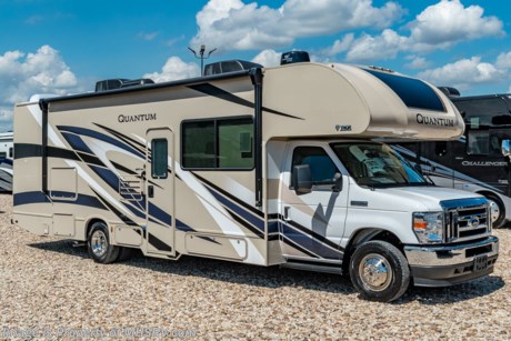 4-20/21 &lt;a href=&quot;http://www.mhsrv.com/thor-motor-coach/&quot;&gt;&lt;img src=&quot;http://www.mhsrv.com/images/sold-thor.jpg&quot; width=&quot;383&quot; height=&quot;141&quot; border=&quot;0&quot;&gt;&lt;/a&gt;  MSRP $129,415. New 2021 Thor Motor Coach Quantum KW29 Class C RV is approximately 30 feet 11 inches in length with two slides and a Ford E-450 chassis. New features for 2021 include new exterior designs, new decorative kitchen glass, LED tail-lights, interior design updates much more. Options include the Platinum package which features the touchscreen dash radio, back-up monitor, stainless steel wheel liners, solid surface kitchen counter-top, premium window privacy shades, exterior shower. Additional options include the beautiful HD-Max exterior, cockpit carpet mat, cab-over child safety net, single child safety tether, 3 burner range with oven and glass cover, convection microwave, and (2) roof A/Cs. The Quantum luxury Class C RV has an incredible list of standard features including beautiful hardwood cabinets, a cabover loft with skylight (N/A with cabover entertainment center), dash applique, power windows and locks, power patio awning with integrated LED lighting, roof ladder, in-dash media center, Onan generator, cab A/C, battery disconnect switch and much more. For additional details on this unit and our entire inventory including brochures, window sticker, videos, photos, reviews &amp; testimonials as well as additional information about Motor Home Specialist and our manufacturers please visit us at MHSRV.com or call 800-335-6054. At Motor Home Specialist, we DO NOT charge any prep or orientation fees like you will find at other dealerships. All sale prices include a 200-point inspection, interior &amp; exterior wash, detail service and a fully automated high-pressure rain booth test and coach wash that is a standout service unlike that of any other in the industry. You will also receive a thorough coach orientation with an MHSRV technician, a night stay in our delivery park featuring landscaped and covered pads with full hook-ups and much more! Read Thousands upon Thousands of 5-Star Reviews at MHSRV.com and See What They Had to Say About Their Experience at Motor Home Specialist. WHY PAY MORE? WHY SETTLE FOR LESS?