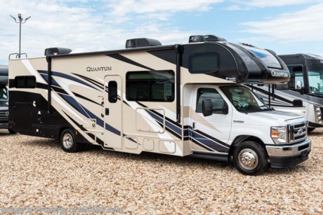 4-20/21 &lt;a href=&quot;http://www.mhsrv.com/thor-motor-coach/&quot;&gt;&lt;img src=&quot;http://www.mhsrv.com/images/sold-thor.jpg&quot; width=&quot;383&quot; height=&quot;141&quot; border=&quot;0&quot;&gt;&lt;/a&gt;  MSRP $140,448. New 2021 Thor Motor Coach Quantum LF31 Bunk Model Class C RV is approximately 32 feet 7 inches in length with a full-wall slide and a Ford E-450 chassis. New features for 2021 include new exterior designs, new decorative kitchen glass, LED tail-lights, interior design updates much more. Options include the Platinum &amp; Diamond packages which features the touchscreen dash radio, back-up monitor, stainless steel wheel liners, solid surface kitchen counter-top, premium window privacy shades, exterior shower, frameless windows, large convection microwave, residential refrigerator, 1800 watt inverter, automatic generator start, and the RS Suspension System by Mor-Ryde. Additional options include the beautiful partial paint exterior, power driver seat, cockpit carpet mat, cab-over child safety net, single child safety tether, attic fan, (2) roof A/Cs, and solar with power controller. The Quantum luxury Class C RV has an incredible list of standard features including beautiful hardwood cabinets, a cabover loft with skylight (N/A with cabover entertainment center), dash applique, power windows and locks, power patio awning with integrated LED lighting, roof ladder, in-dash media center, Onan generator, cab A/C, battery disconnect switch and much more. For additional details on this unit and our entire inventory including brochures, window sticker, videos, photos, reviews &amp; testimonials as well as additional information about Motor Home Specialist and our manufacturers please visit us at MHSRV.com or call 800-335-6054. At Motor Home Specialist, we DO NOT charge any prep or orientation fees like you will find at other dealerships. All sale prices include a 200-point inspection, interior &amp; exterior wash, detail service and a fully automated high-pressure rain booth test and coach wash that is a standout service unlike that of any other in the industry. You will also receive a thorough coach orientation with an MHSRV technician, a night stay in our delivery park featuring landscaped and covered pads with full hook-ups and much more! Read Thousands upon Thousands of 5-Star Reviews at MHSRV.com and See What They Had to Say About Their Experience at Motor Home Specialist. WHY PAY MORE? WHY SETTLE FOR LESS?