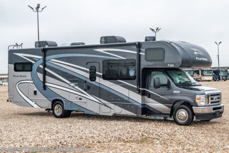 4-19-21 &lt;a href=&quot;http://www.mhsrv.com/thor-motor-coach/&quot;&gt;&lt;img src=&quot;http://www.mhsrv.com/images/sold-thor.jpg&quot; width=&quot;383&quot; height=&quot;141&quot; border=&quot;0&quot;&gt;&lt;/a&gt;  MSRP $141,807. The new 2021 Thor Motor Coach Four Winds Class C RV 31E Bunk Model is approximately 32 feet 7 inches in length featuring the new Ford chassis with a 7.3L V8 engine, 350HP and 468lb-ft of torque. New features for the 2021 Four Winds a new dash stereo, all new exteriors, new flooring, decorative kitchen glass inserts, new valance &amp; headboards, LED taillights and much more. This beautiful RV features the Premier Package which includes the RS-Suspension system by Mor-Ryde, touchscreen dash radio with back-up monitor, a 2 burner gas cooktop with single induction cooktop, 30&quot; over-the-range convection microwave, solid surface kitchen counter top, shower with glass door, premium window privacy roller shades, whole house water filter system, enclosed sewer area for sewer tank valves and a tankless water heater. Additional options include the beautiful full-body paint exterior, upgraded cabinetry, exterior entertainment center, single child safety tether, cabover child safety net, 2 A/Cs with energy management system, power driver&#39;s seat, leatherette driver and passenger chairs, second auxiliary battery, solar charging system with power controller, cockpit carpet mat and dash applique. The Four Winds RV has an incredible list of standard features including power windows and locks, power patio awning with integrated LED lighting, roof ladder, in-dash media center AM/FM &amp; Bluetooth, power vent in bath, skylight above shower, Onan generator, cab A/C and so much more. For additional details on this unit and our entire inventory including brochures, window sticker, videos, photos, reviews &amp; testimonials as well as additional information about Motor Home Specialist and our manufacturers please visit us at MHSRV.com or call 800-335-6054. At Motor Home Specialist, we DO NOT charge any prep or orientation fees like you will find at other dealerships. All sale prices include a 200-point inspection, interior &amp; exterior wash, detail service and a fully automated high-pressure rain booth test and coach wash that is a standout service unlike that of any other in the industry. You will also receive a thorough coach orientation with an MHSRV technician, a night stay in our delivery park featuring landscaped and covered pads with full hook-ups and much more! Read Thousands upon Thousands of 5-Star Reviews at MHSRV.com and See What They Had to Say About Their Experience at Motor Home Specialist. WHY PAY MORE? WHY SETTLE FOR LESS?