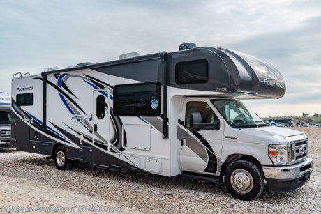 4-19-21 &lt;a href=&quot;http://www.mhsrv.com/thor-motor-coach/&quot;&gt;&lt;img src=&quot;http://www.mhsrv.com/images/sold-thor.jpg&quot; width=&quot;383&quot; height=&quot;141&quot; border=&quot;0&quot;&gt;&lt;/a&gt;  MSRP $132,214. The new 2021 Thor Motor Coach Four Winds Class C RV 31E Bunk Model is approximately 32 feet 7 inches in length featuring the new Ford chassis with a 7.3L V8 engine, 350HP and 468lb-ft of torque. New features for the 2021 Four Winds a new dash stereo, all new exteriors, new flooring, decorative kitchen glass inserts, new valance &amp; headboards, LED taillights and much more. This beautiful RV features the Premier Package which includes the RS-Suspension system by Mor-Ryde, touchscreen dash radio with back-up monitor, a 2 burner gas cooktop with single induction cooktop, 30&quot; over-the-range convection microwave, solid surface kitchen counter top, shower with glass door, premium window privacy roller shades, whole house water filter system, enclosed sewer area for sewer tank valves and a tankless water heater. Additional options include the beautiful partial paint exterior, exterior entertainment center, single child safety tether, cabover child safety net, 2 A/Cs with energy management system, power driver&#39;s seat, leatherette driver and passenger chairs, second auxiliary battery, solar charging system with power controller, cockpit carpet mat and dash applique. The Four Winds RV has an incredible list of standard features including power windows and locks, power patio awning with integrated LED lighting, roof ladder, in-dash media center AM/FM &amp; Bluetooth, power vent in bath, skylight above shower, Onan generator, cab A/C and so much more. For additional details on this unit and our entire inventory including brochures, window sticker, videos, photos, reviews &amp; testimonials as well as additional information about Motor Home Specialist and our manufacturers please visit us at MHSRV.com or call 800-335-6054. At Motor Home Specialist, we DO NOT charge any prep or orientation fees like you will find at other dealerships. All sale prices include a 200-point inspection, interior &amp; exterior wash, detail service and a fully automated high-pressure rain booth test and coach wash that is a standout service unlike that of any other in the industry. You will also receive a thorough coach orientation with an MHSRV technician, a night stay in our delivery park featuring landscaped and covered pads with full hook-ups and much more! Read Thousands upon Thousands of 5-Star Reviews at MHSRV.com and See What They Had to Say About Their Experience at Motor Home Specialist. WHY PAY MORE? WHY SETTLE FOR LESS?