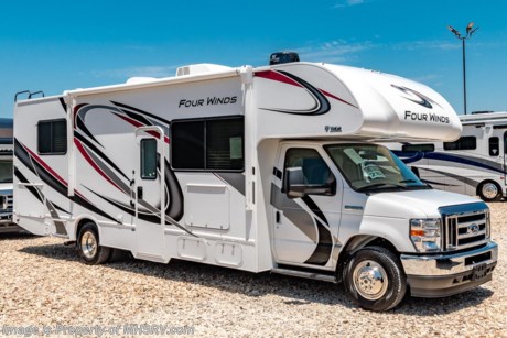 4-19-21 &lt;a href=&quot;http://www.mhsrv.com/thor-motor-coach/&quot;&gt;&lt;img src=&quot;http://www.mhsrv.com/images/sold-thor.jpg&quot; width=&quot;383&quot; height=&quot;141&quot; border=&quot;0&quot;&gt;&lt;/a&gt;  MSRP $113,963. The new 2021 Thor Motor Coach Four Winds Class C RV 28Z is approximately 29 feet 11 inches in length featuring the new Ford chassis with a 7.3L V8 engine, 350HP and 468lb-ft of torque. New features for the 2021 Four Winds a new dash stereo, all new exteriors, new flooring, decorative kitchen glass inserts, new valance &amp; headboards, LED taillights and much more. Additional options include theater seats, electric stabilizing system, heated remote exterior mirrors with side cameras, leatherette driver/passenger chairs, power drivers seat, cockpit carpet mat, keyless cab entry, valve stem extenders, dash applique, cab-over safety net, single child safety tether, 3 burner range with oven and glass cover, convection microwave, bedroom TV, exterior entertainment center, upgraded A/C, second auxiliary battery, outside shower, and holding tanks with heat pads. The Four Winds RV has an incredible list of standard features including power windows and locks, power patio awning with integrated LED lighting, roof ladder, in-dash media center AM/FM &amp; Bluetooth, power vent in bath, skylight above shower, Onan generator, cab A/C and so much more. For additional details on this unit and our entire inventory including brochures, window sticker, videos, photos, reviews &amp; testimonials as well as additional information about Motor Home Specialist and our manufacturers please visit us at MHSRV.com or call 800-335-6054. At Motor Home Specialist, we DO NOT charge any prep or orientation fees like you will find at other dealerships. All sale prices include a 200-point inspection, interior &amp; exterior wash, detail service and a fully automated high-pressure rain booth test and coach wash that is a standout service unlike that of any other in the industry. You will also receive a thorough coach orientation with an MHSRV technician, a night stay in our delivery park featuring landscaped and covered pads with full hook-ups and much more! Read Thousands upon Thousands of 5-Star Reviews at MHSRV.com and See What They Had to Say About Their Experience at Motor Home Specialist. WHY PAY MORE? WHY SETTLE FOR LESS?
