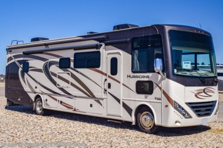 4/15/20 &lt;a href=&quot;http://www.mhsrv.com/thor-motor-coach/&quot;&gt;&lt;img src=&quot;http://www.mhsrv.com/images/sold-thor.jpg&quot; width=&quot;383&quot; height=&quot;141&quot; border=&quot;0&quot;&gt;&lt;/a&gt;   Used Thor Motor Coach RV for Sale- 2019 Thor Hurricane 34R with 2 slides and 7,839 miles. This RV is approximately 36 feet in length and features a Ford engine, Ford chassis, automatic hydraulic leveling system, 8K lb. hitch, 3 camera monitoring system, 2 ducted A/Cs, 5.5KW Onan gas generator with AGS, power visor, GPS, electric &amp; gas water heater, power patio awning, LED running lights, black tank rinsing system, exterior shower, exterior entertainment center, inverter, booth converts to sleeper, multiplex lighting, day/night shades, solid surface kitchen counter with sink covers, convection microwave, 3 burner range with oven, residential refrigerator, glass door shower, king size bed, power drop-down loft, theater seats, 3 flat panel TVs and much more. For additional information and photos please visit Motor Home Specialist at www.MHSRV.com or call 800-335-6054.