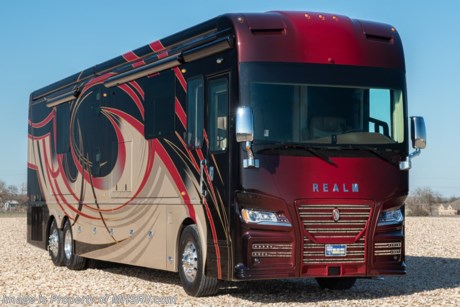 M.S.R.P. $1,270,550. The 2021 Foretravel Realm FS6 is, not only, the premium luxury Motor-Coach on the market today, but the only coach in the industry built on Spartan&#39;s Premier K4 chassis offering incomparable ride, handling and safety. This extraordinary motor coach is the LVB (Luxury Villa Bunk) floor plan with the all new Natural Walnut wood package, Stonehenge interior d&#233;cor and the unmistakable Apollo exterior paint scheme. The LVB is unlike any luxury motor coach in the world; offering premier bunk accommodations and 2 full baths. You will also find a true flat floor design throughout the Realm including, not only Foretravel&#39;s premium flat floor slide-out rooms, but also the bedroom to master bath transition. The LVB also boast an Upgraded 600D Hydronic Heating system and Head-Hunter water pump for ample hot water supply and water pressure for both showers to be used simultaneously. You will also find a multi-function digital dash and instrumentation display system, the Premier Steer adjustable driver&#39;s assist system, a Rand McNally Navigation with in-dash and additional passenger side monitor, Total Coach Monitoring System, tire pressure sensors, beautiful tile floors and back-splashes, quartz counter tops throughout, ultra high-end appliances, LED accent lighting throughout, a beautiful curved step entry way, Braun extra heavy duty power entrance step, a designer entry door with LED accent lighting, iPad launch system, 4K TVs where applicable, upgraded cab stereo and sub woofer, heated and cooled pilot and co-pilot seats, full multi-color LED under coach light kit, recessed and upgraded ceiling features in the galley, recessed cook top, Mobile Eye Collision Avoidance System, a &quot;Bird&#39;s Eye View&quot; camera system for the ultimate in coach visibility along with an additional 3-camera coach monitoring system with power rear camera, dual integrated power awnings, power entry door awning, exterior entertainment center, (2) electric sliding cargo trays, exterior freezer, full coach and multi-color LED ground effect lighting package, Xtreme-Schemes full body paint exterior with Armor-Coat sprayed protection below windshield, all new chrome grill and accent package, (2) 2800 watt inverters, electric floor heat, (2) solar panels, dishwasher drawer, HD satellite and WiFi Ranger. It rides on the all new Spartan K4 chassis. The K4 is not only massive in stature, but boasts a best-in-class 20,000 lb. Independent Front Suspension, Premier Steer (adjustable steering control system), Torqued-Box Frame, a passive steering rear tag axle for incomparable handling and maneuverability as well as the Spartan Advanced Protection System which includes OnGuard™ Active a collision mitigation system with adaptive cruise control, electronic stability control and automatic traction control. You will know instantly, once behind the wheel of a Realm FS6, that this chassis is truly a cut above all other luxury motor coach chassis. It is powered by a Cummins 605HP diesel. You will also find additional advanced safety features on a Realm FS6 like a fire suppression system for the engine, Tyron Bead-Lock wheel safety bands and steel construction rather than aluminum found in the competition. You will also enjoy the ultimate in slide-out room fit and finish. These slides are undoubtedly head and shoulders above the competition. They feature pneumatic seals that provide a literal airtight seal completely around the entire slide-out room regardless of slide position for the premium in fit, finish and function. They also feature a power drop down flooring system that gives the Realm not only a flat-floor when extended, but a true flat-floor when retracted as well. (No carpet lips, uneven floor surfaces, damaging rollers, poorly sealed rubber gaskets, etc.) The Realm also features a flat floor bedroom to master bath transition. You won&#39;t find that in the competition; Nor will you find a *3-YEAR or 50K MILE SPARTAN NO-COST MAINTENANCE PLAN INCLUDED - (A REALM FS6 Exclusive) and a *2-YEAR or 24K MILE LIMITED WARRANTY. For more details contact Motor Home Specialist today. - Realm, by definition, is a royal kingdom; a domain within which anything may occur, prevail or dominate. The Realm of Dreams is here and available exclusively at Motor Home Specialist, the #1 Volume Selling Motor Home Dealership in the World. Visit MHSRV.com or call 800-335-6054 for complete details, photos, videos, brochures and more. The Foretravel Realm FS6... Your Kingdom Awaits.
