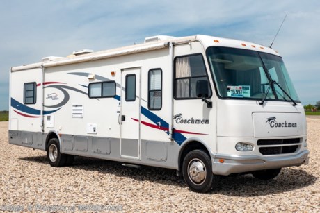 6/2/20 &lt;a href=&quot;http://www.mhsrv.com/coachmen-rv/&quot;&gt;&lt;img src=&quot;http://www.mhsrv.com/images/sold-coachmen.jpg&quot; width=&quot;383&quot; height=&quot;141&quot; border=&quot;0&quot;&gt;&lt;/a&gt;  Used Coachmen RV for Sale- 2004 Coachmen Liberty 340MBS with 1 slide and 34,118. This RV is approximately 39 feet 1 inch in length and features a 6.8L Ford V10 engine, Ford chassis, hydraulic leveling system, 2 A/Cs, 4KW Onan gas generator, water heater, power patio awning, black tank rinsing system, water filtration system, exterior shower, booth converts to sleeper, sink cover, microwave, 3 burner range with oven, glass door shower, 2 TVs and much more. For additional information and photos please visit Motor Home Specialist at www.MHSRV.com or call 800-335-6054.