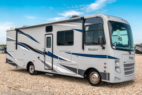 11/9/20 &lt;a href=&quot;http://www.mhsrv.com/coachmen-rv/&quot;&gt;&lt;img src=&quot;http://www.mhsrv.com/images/sold-coachmen.jpg&quot; width=&quot;383&quot; height=&quot;141&quot; border=&quot;0&quot;&gt;&lt;/a&gt;  MSRP $144,418. The All New 2021 Coachmen Pursuit 31BH. This new Class A motor home is approximately 31 feet 9 inches length with a full wall slide, king size bed, new Ford chassis with 7.3L PFI V-8, 350HP, 468 ft. lbs. torque engine, a 6-speed TorqShift&#174; automatic transmission, an updated instrument cluster, automatic headlights and a tilt/telescoping steering wheel. New features for 2021 include a solar panel, new exterior colors, 15,000 BTU air conditioner, upgraded exterior speakers integrated in the awning, exterior entertainment center, hydraulic levelers, a new front dash, general d&#233;cor updates throughout, a drop down loft  and much more. This beautiful motor home also comes with the theater seating option! Each Pursuit comes standard with self-closing drawer guides, hardwood cabinet doors, cockpit table, coach TV with DVD player, pantry, power bath vent, skylight, double coach battery, cruise control, back up monitor, power entrance step, power patio awning, hitch with 7-way plug, roof ladder and much more. For additional details on this unit and our entire inventory including brochures, window sticker, videos, photos, reviews &amp; testimonials as well as additional information about Motor Home Specialist and our manufacturers please visit us at MHSRV.com or call 800-335-6054. At Motor Home Specialist, we DO NOT charge any prep or orientation fees like you will find at other dealerships. All sale prices include a 200-point inspection, interior &amp; exterior wash, detail service and a fully automated high-pressure rain booth test and coach wash that is a standout service unlike that of any other in the industry. You will also receive a thorough coach orientation with an MHSRV technician, a night stay in our delivery park featuring landscaped and covered pads with full hook-ups and much more! Read Thousands upon Thousands of 5-Star Reviews at MHSRV.com and See What They Had to Say About Their Experience at Motor Home Specialist. WHY PAY MORE? WHY SETTLE FOR LESS?