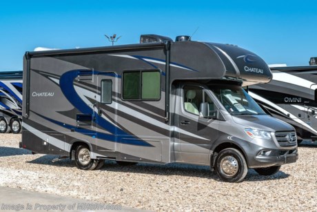 12/11/20 &lt;a href=&quot;http://www.mhsrv.com/thor-motor-coach/&quot;&gt;&lt;img src=&quot;http://www.mhsrv.com/images/sold-thor.jpg&quot; width=&quot;383&quot; height=&quot;141&quot; border=&quot;0&quot;&gt;&lt;/a&gt;  MSRP $134,515. New 2021 Thor Motor Coach Chateau Sprinter Diesel model 24DS. This RV measures approximately 25 feet 8 inches in length riding on a Mercedes Benz Sprinter chassis with a V6 Turbo Diesel engine, electric stabilizing and tankless water heater. New features for 2021 include all new exterior colors, general d&#233;cor updates throughout the coach, decorative kitchen glass inserts added, LED taillights, new single group 31 battery, standard 100-watt solar panel and much more. Optional equipment includes the beautiful full-body paint exterior, cockpit carpet mat, child safety net, bedroom TV and heated tanks. The new Chateau Sprinter also features a kitchen ceiling vent, Winegard ConnecT 2.0WiFi/4G/TV antenna, HDMI video distribution box IPO blu-ray player, convection microwave, solar wiring prep, power windows &amp; locks, keyless entry, back up camera, hitch, back-up monitor, outside shower, slide-out awning, electric step &amp; much more. For additional details on this unit and our entire inventory including brochures, window sticker, videos, photos, reviews &amp; testimonials as well as additional information about Motor Home Specialist and our manufacturers please visit us at MHSRV.com or call 800-335-6054. At Motor Home Specialist, we DO NOT charge any prep or orientation fees like you will find at other dealerships. All sale prices include a 200-point inspection, interior &amp; exterior wash, detail service and a fully automated high-pressure rain booth test and coach wash that is a standout service unlike that of any other in the industry. You will also receive a thorough coach orientation with an MHSRV technician, a night stay in our delivery park featuring landscaped and covered pads with full hook-ups and much more! Read Thousands upon Thousands of 5-Star Reviews at MHSRV.com and See What They Had to Say About Their Experience at Motor Home Specialist. WHY PAY MORE? WHY SETTLE FOR LESS?