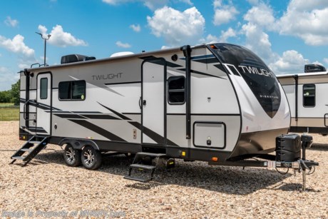 4-14-21 &lt;a href=&quot;http://www.mhsrv.com/travel-trailers/&quot;&gt;&lt;img src=&quot;http://www.mhsrv.com/images/sold-traveltrailer.jpg&quot; width=&quot;383&quot; height=&quot;141&quot; border=&quot;0&quot;&gt;&lt;/a&gt;  he 2021 Twilight Luxury Travel Trailer by Thor Industry&#39;s Cruiser RV Division. Model TWS 2400 is approximately 28 feet 11 inches in length featuring a large living area, large windows for tons of natural light and upgraded amenities inside &amp; out! This amazing RV hosts the Signature Package which features a King Size Serta Comfort Mattress, Dual Nightstands w/ 110v Power, Black-Out Roller Shades, Adjustable Reading Lights w/ USB Charging Ports, Goodyear Tires w/ Aluminum Rims, Dexter Axles, Rear Ladder w/ Walkable Roof, Power Tongue Jack, 15K BTU High-Performance AC w/ Heat Pump, Whole-Home Dual Ducted AC System, Insulated Holding Tanks w/ Forced Heat Protection , Triple Seal Slide System Technology, Rain-A-Way Radius Roof Construction, Solid Surface Kitchen Countertops, Stainless Steel Fridge, Gourmet Recessed Oven, High Output Range Hood,  Residential High-Rise Faucet w/ Pull-out Sprayer, Dream Dinette Tech System, Residential Tri-Fold Sofa, Porcelain Toilet, Large LED TV and a Bluetooth Stereo System. This Twilight also features the optional 50 amp service and power stabilizer jacks option. MSRP $33,873 excluding $2,154 freight &amp; destination charges to MHSRV. For additional details on this unit and our entire inventory including brochures, window sticker, videos, photos, reviews &amp; testimonials as well as additional information about Motor Home Specialist and our manufacturers please visit us at MHSRV.com or call 800-335-6054. At Motor Home Specialist, we DO NOT charge any prep or orientation fees like you will find at other dealerships. All sale prices include a 200-point inspection, interior &amp; exterior wash, detail service and a fully automated high-pressure rain booth test and coach wash that is a standout service unlike that of any other in the industry. You will also receive a thorough coach orientation with an MHSRV technician, a night stay in our delivery park featuring landscaped and covered pads with full hook-ups and much more! Read Thousands upon Thousands of 5-Star Reviews at MHSRV.com and See What They Had to Say About Their Experience at Motor Home Specialist. WHY PAY MORE? WHY SETTLE FOR LESS?