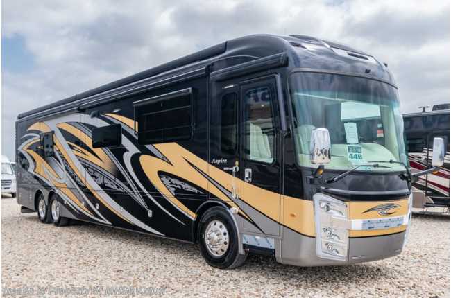 2021 Entegra Coach Aspire 44B Specially Priced RV! Bath &amp; 1/2 W/ White Wood Accents, Valid Digital Dash, Dual Solar &amp; Much More