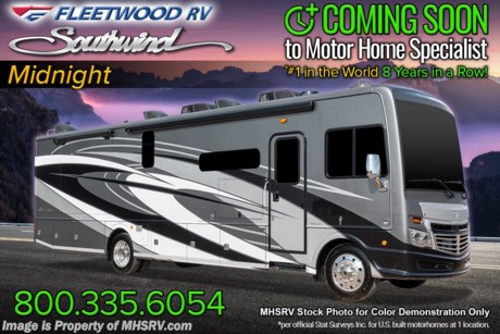 3/9/21 &lt;a href=&quot;http://www.mhsrv.com/fleetwood-rvs/&quot;&gt;&lt;img src=&quot;http://www.mhsrv.com/images/sold-fleetwood.jpg&quot; width=&quot;383&quot; height=&quot;141&quot; border=&quot;0&quot;&gt;&lt;/a&gt;  MSRP $233,115. New 2021 Fleetwood Southwind 37F 2 Full Bath Bunk Model RV for sale at Motor Home Specialist; the #1 Volume Selling Motor Home Dealership in the World. The Fleetwood Southwind makes luxury standard with many features that others consider upgrades being built seamlessly into the design. This beautiful RV measure approximately 38 feet 9 inches in length and features two slides including a full-wall slide, electric fireplace, a large LED TV in the living room and a king size bed. Options include the exterior stainless accent package, 3 burner range with oven, washer/dryer combo, theater seating, drop down loft, collision mitigation, upgraded WiFi ranger, solar, generator, Sumo Springs. The Southwind has one of the most impressive lists of standard features in the industry including the automotive inspired cockpit with dual monitors, Residential refrigerator with 2000W Pure Sine inverter, nergy management system, new ceiling treatment design, solid surface tops in the living area, Kenwood Stereo, upgraded Multiplex system, king universal satellite, 100W solar panel, Wi-Fi ranger, large exterior TV, legless power patio awning, exterior stainless steel accent, Bilstein steering stabilizer system and much more. For additional details on this unit and our entire inventory including brochures, window sticker, videos, photos, reviews &amp; testimonials as well as additional information about Motor Home Specialist and our manufacturers please visit us at MHSRV.com or call 800-335-6054. At Motor Home Specialist, we DO NOT charge any prep or orientation fees like you will find at other dealerships. All sale prices include a 200-point inspection, interior &amp; exterior wash, detail service and a fully automated high-pressure rain booth test and coach wash that is a standout service unlike that of any other in the industry. You will also receive a thorough coach orientation with an MHSRV technician, a night stay in our delivery park featuring landscaped and covered pads with full hook-ups and much more! Read Thousands upon Thousands of 5-Star Reviews at MHSRV.com and See What They Had to Say About Their Experience at Motor Home Specialist. WHY PAY MORE? WHY SETTLE FOR LESS?